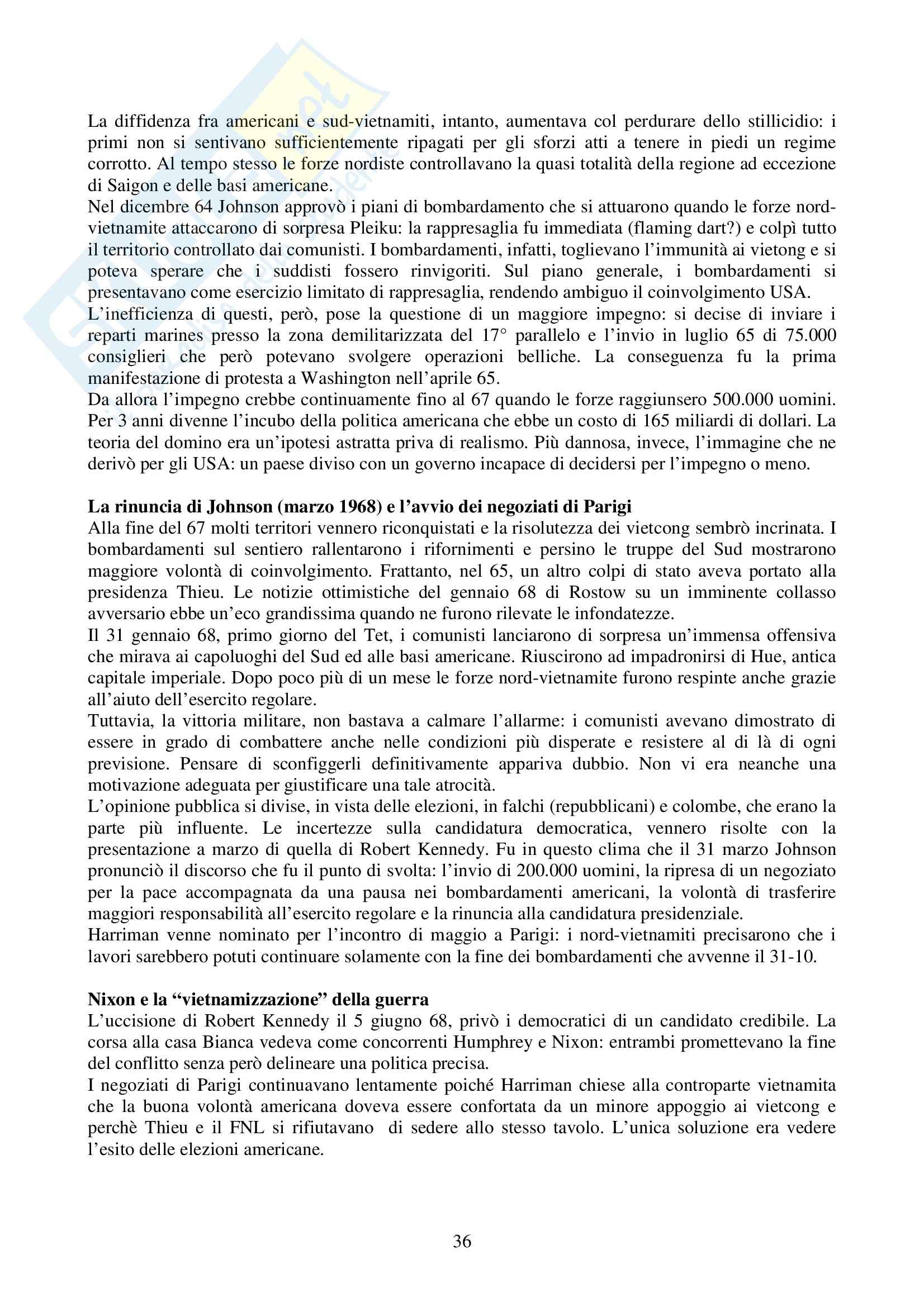 Riassunto esame Storia delle Relazioni Internazionali, prof. Nuti, libro consigliato Storia delle Relazioni Internazionali, di Nolfo Pag. 36