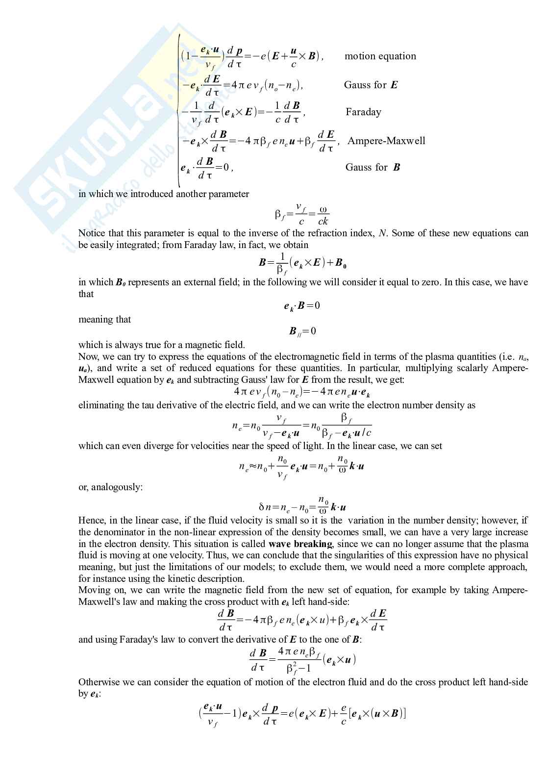 Plasma Physics II Pag. 16