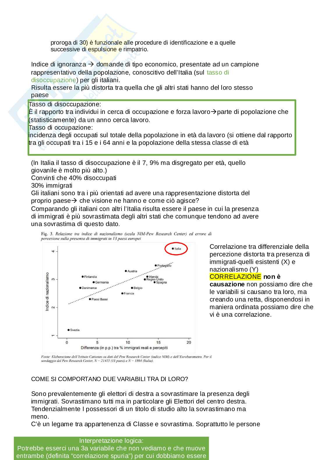 Sociologia dei processi migratori Pag. 21