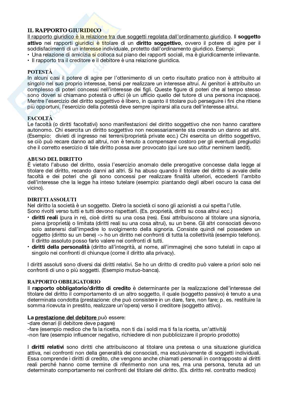 Diritto privato  Pag. 1