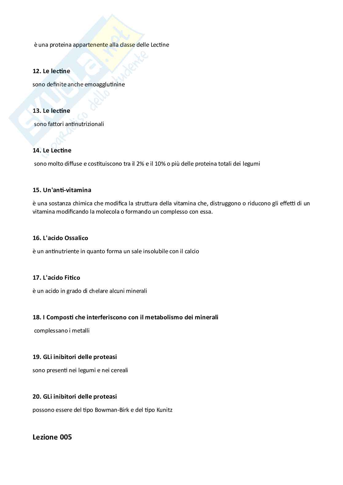 Domande chiuse + domande fuori paniere di Chimica degli alimenti Pag. 6