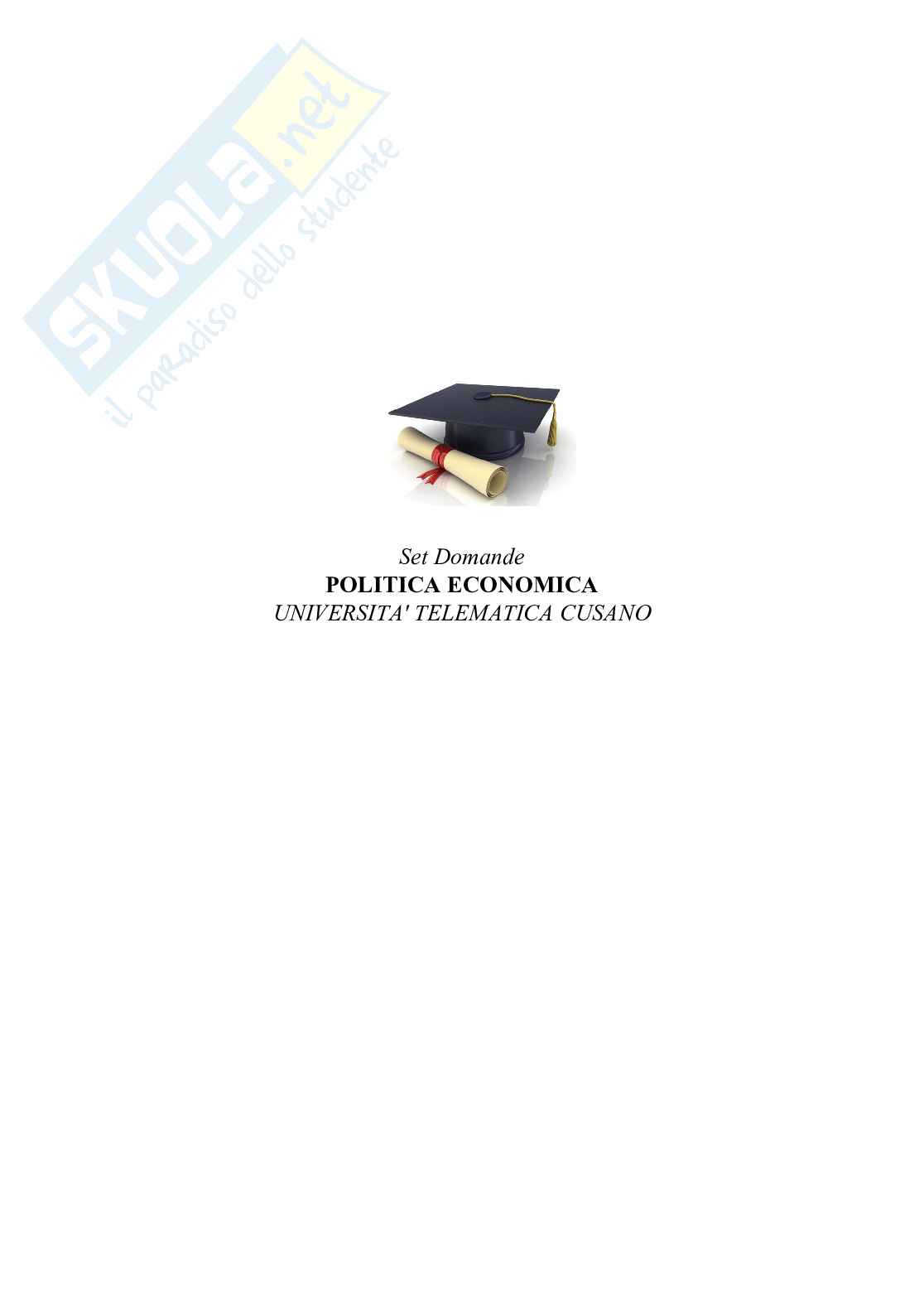 Politica economica Pag. 1