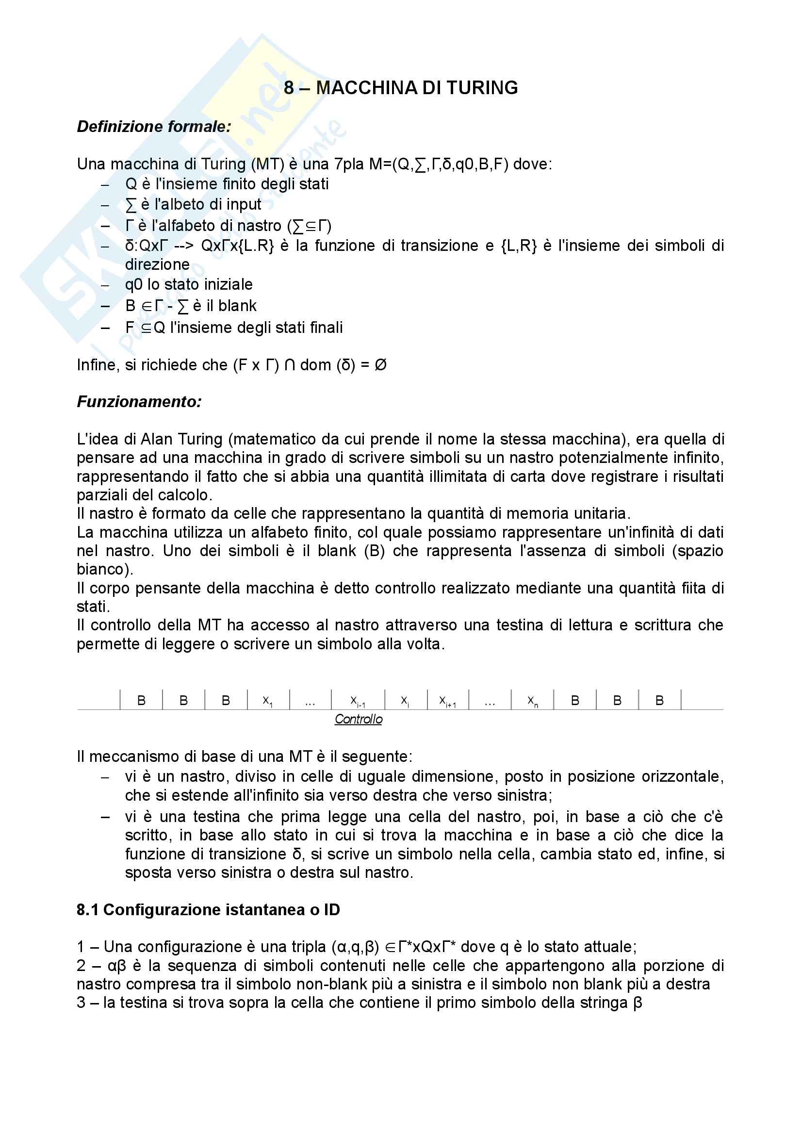 Informatica teorica: sintesi Pag. 11