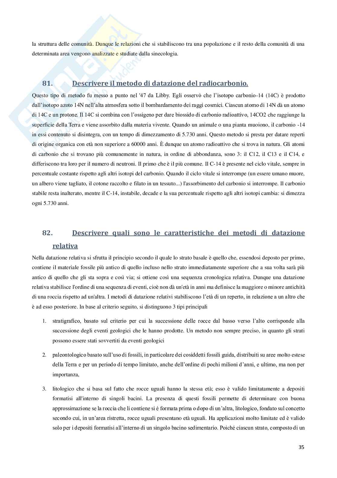 Paniere Antropologia - Risposte aperte - aggiornato (2026) Pag. 36