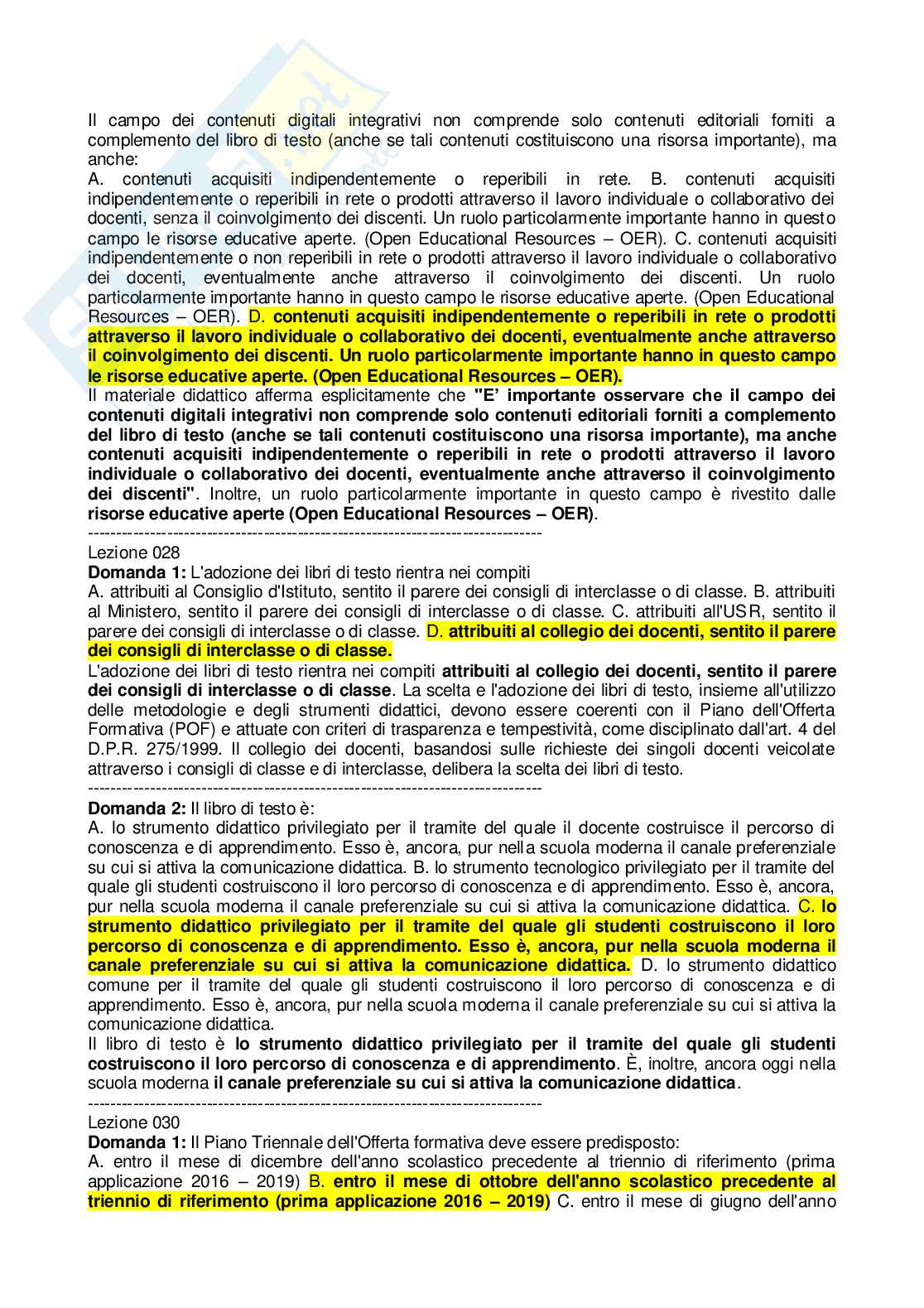 Set Domande e risposte: La scuola, innovazione e progettualità — Il Dirigente Scolastico (De Sanctis Francesco, 2025) Pag. 11