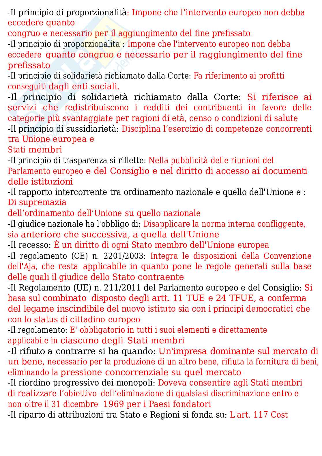 Domande e risposte Diritto comunitario (Ultima versione) Pag. 16