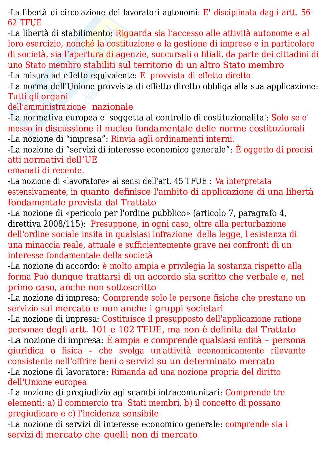 Domande e risposte Diritto comunitario (Ultima versione) Pag. 31