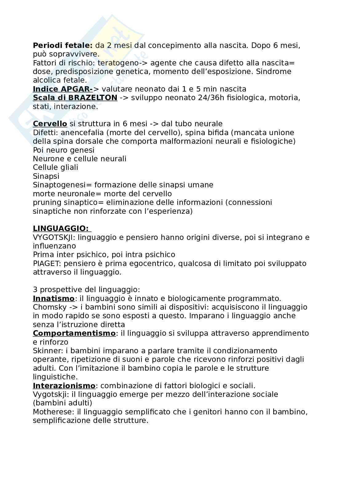 Psicologia dello sviluppo Pag. 6