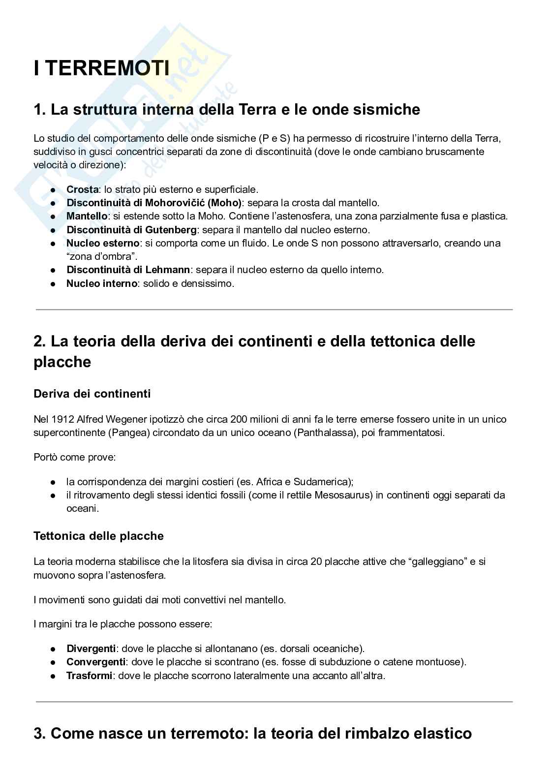 Appunti di Fisica terrestre sui terremoti Pag. 1