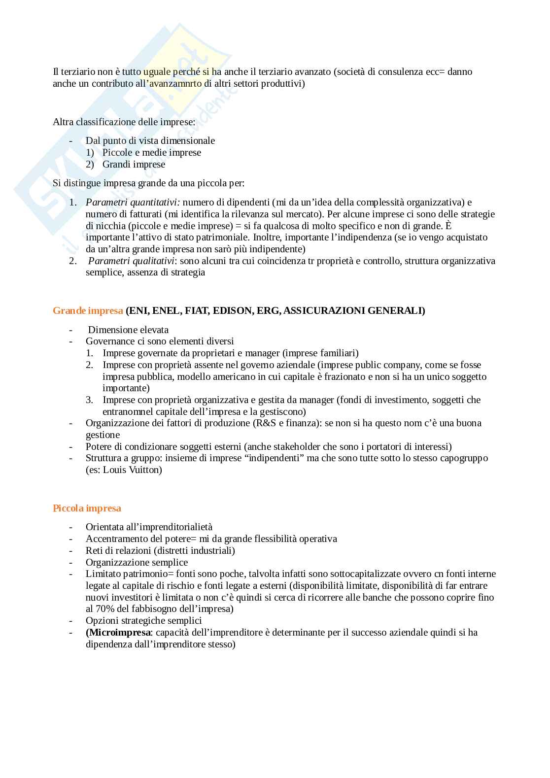 Appunti Economia e gestione delle imprese  Pag. 2