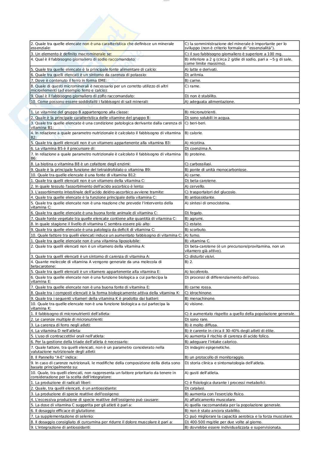 Paniere esame Nutrizione e Endocrinologia Pag. 2