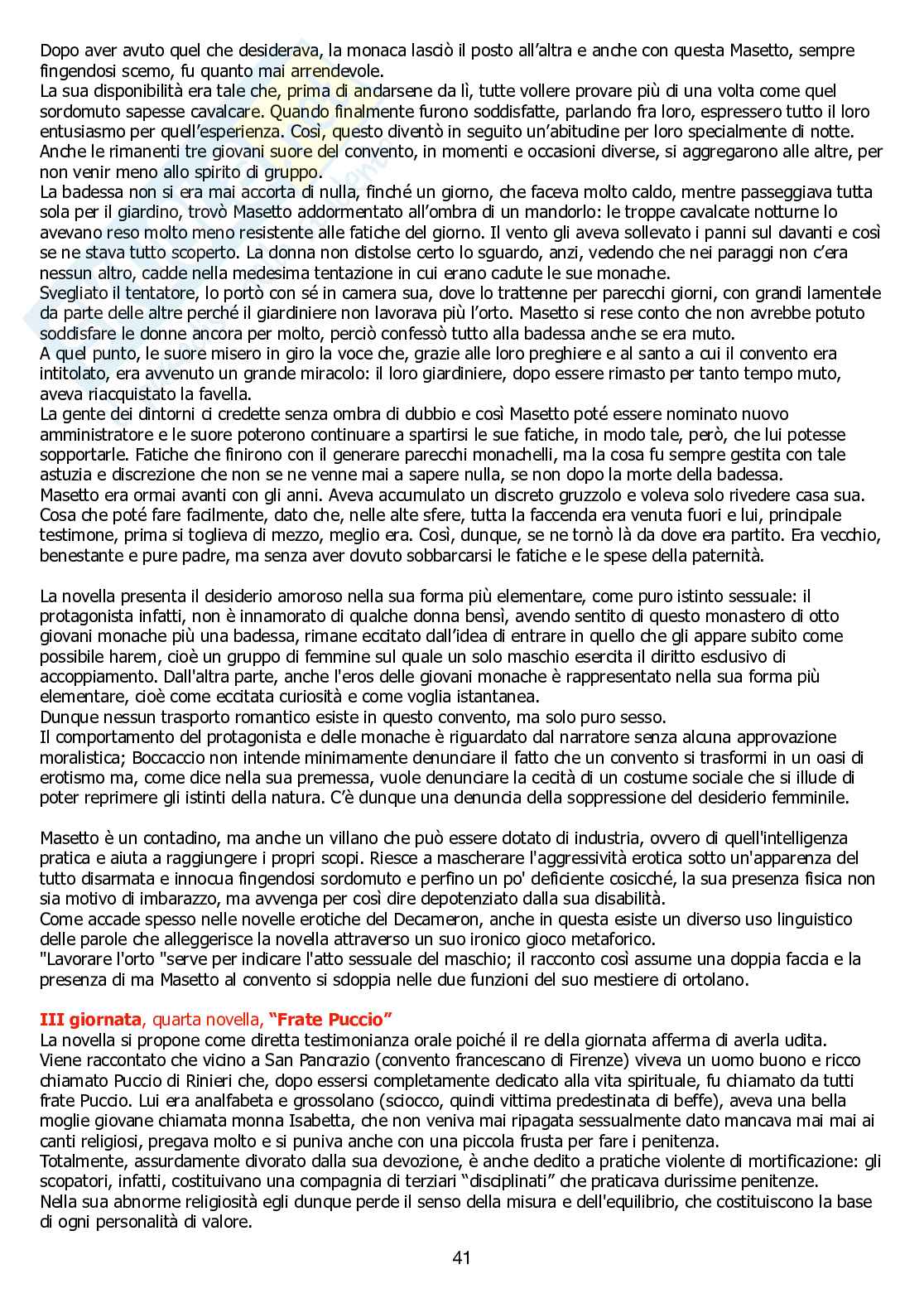 Appunti di Letteratura italiana dalle origini al 500 Pag. 41