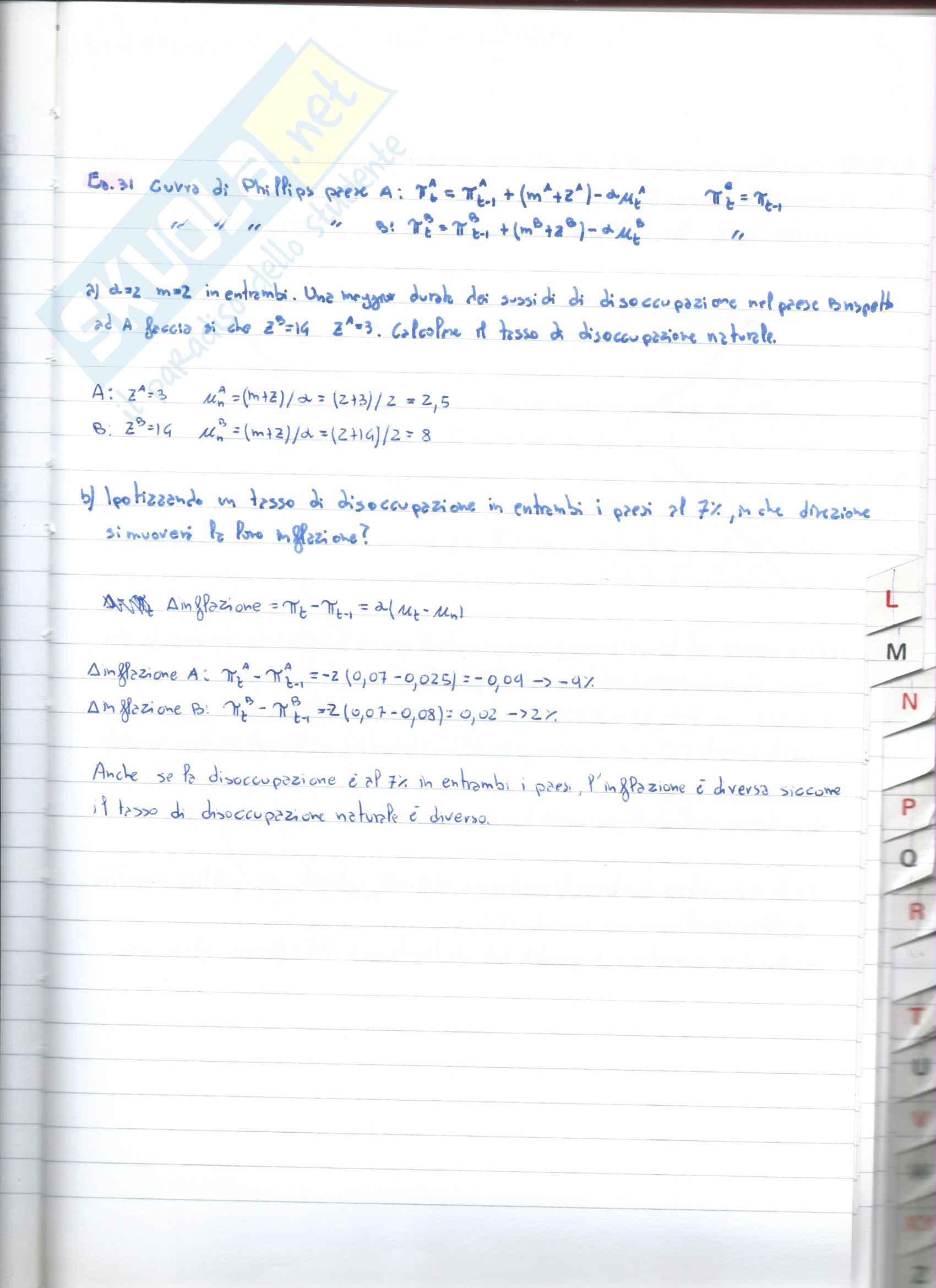 Macroeconomia - Esercizi parte 1 Pag. 26