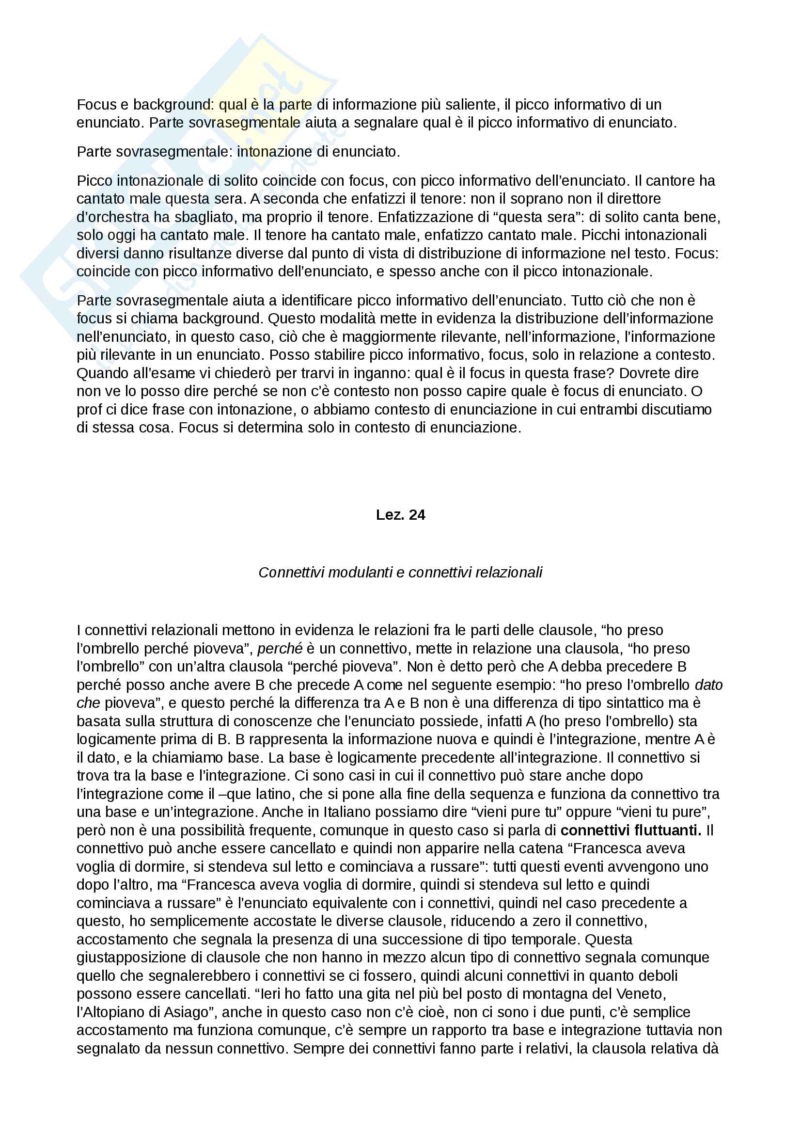 Fondamenti Di Linguistica Corso Aggregato Corso Di Laurea