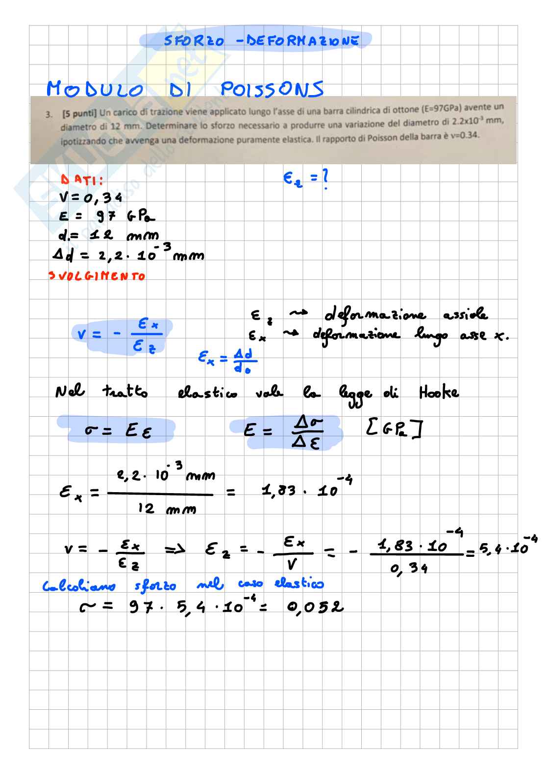 Esercizi su sforzo-deformazione Pag. 2