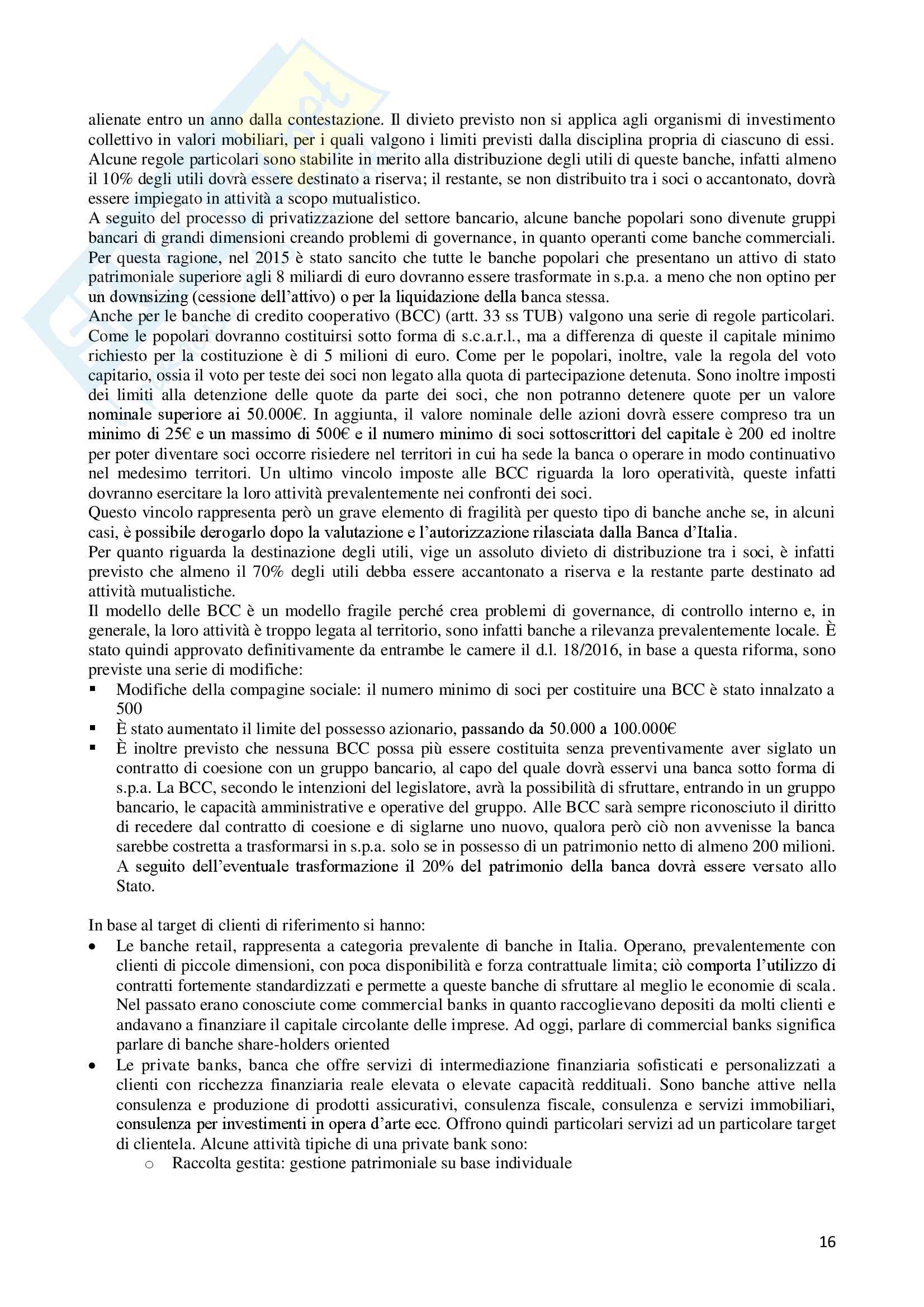 Economia delle Aziende di Credito, prof. Poli Pag. 16