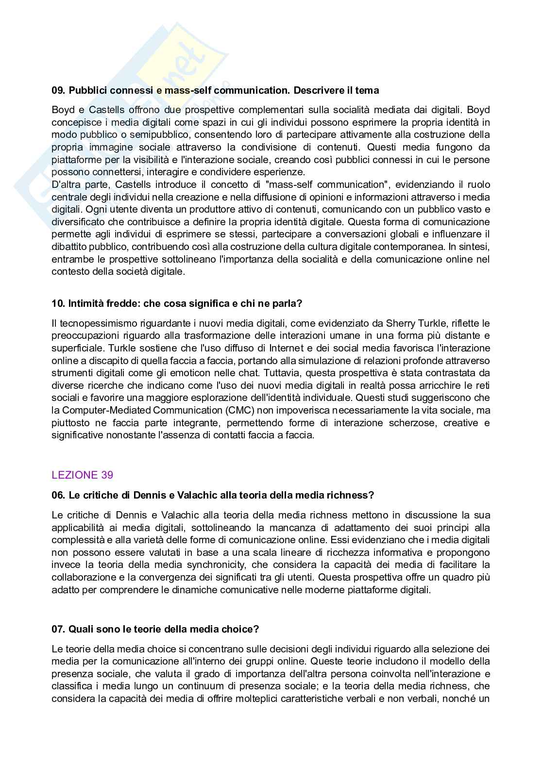 Paniere Comunicazione 2.0 - Risposte aperte - aggiornato (2025) Pag. 21