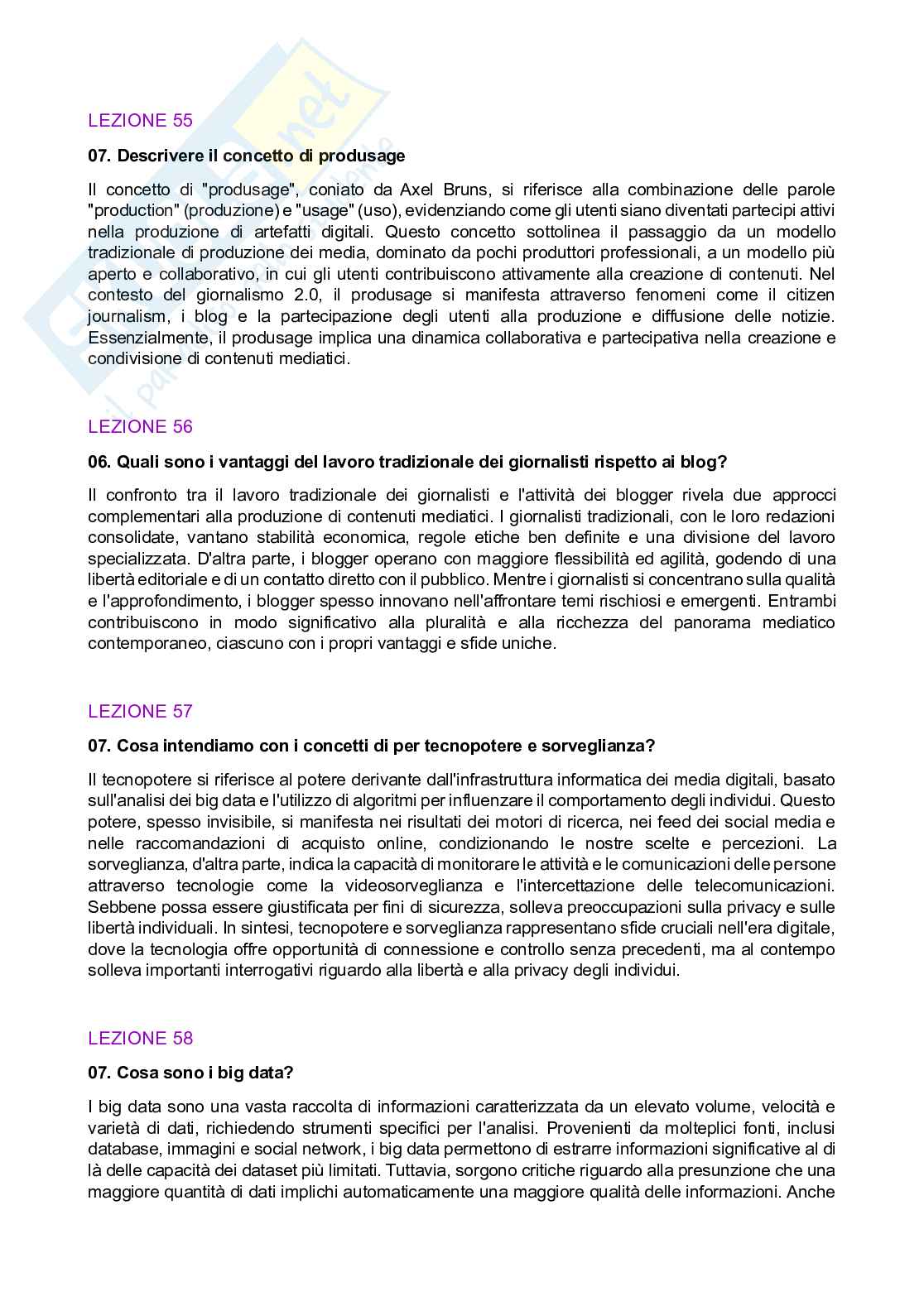 Paniere Comunicazione 2.0 - Risposte aperte - aggiornato (2025) Pag. 31