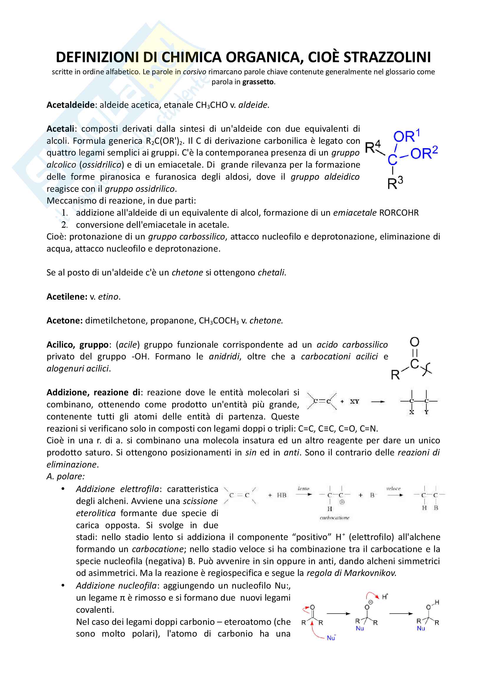 Chimica organica - Termini esame teoria Pag. 1
