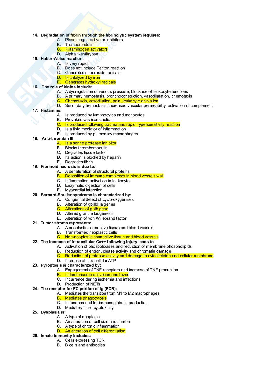 Domande esame Molecular and cell pathology  Pag. 2