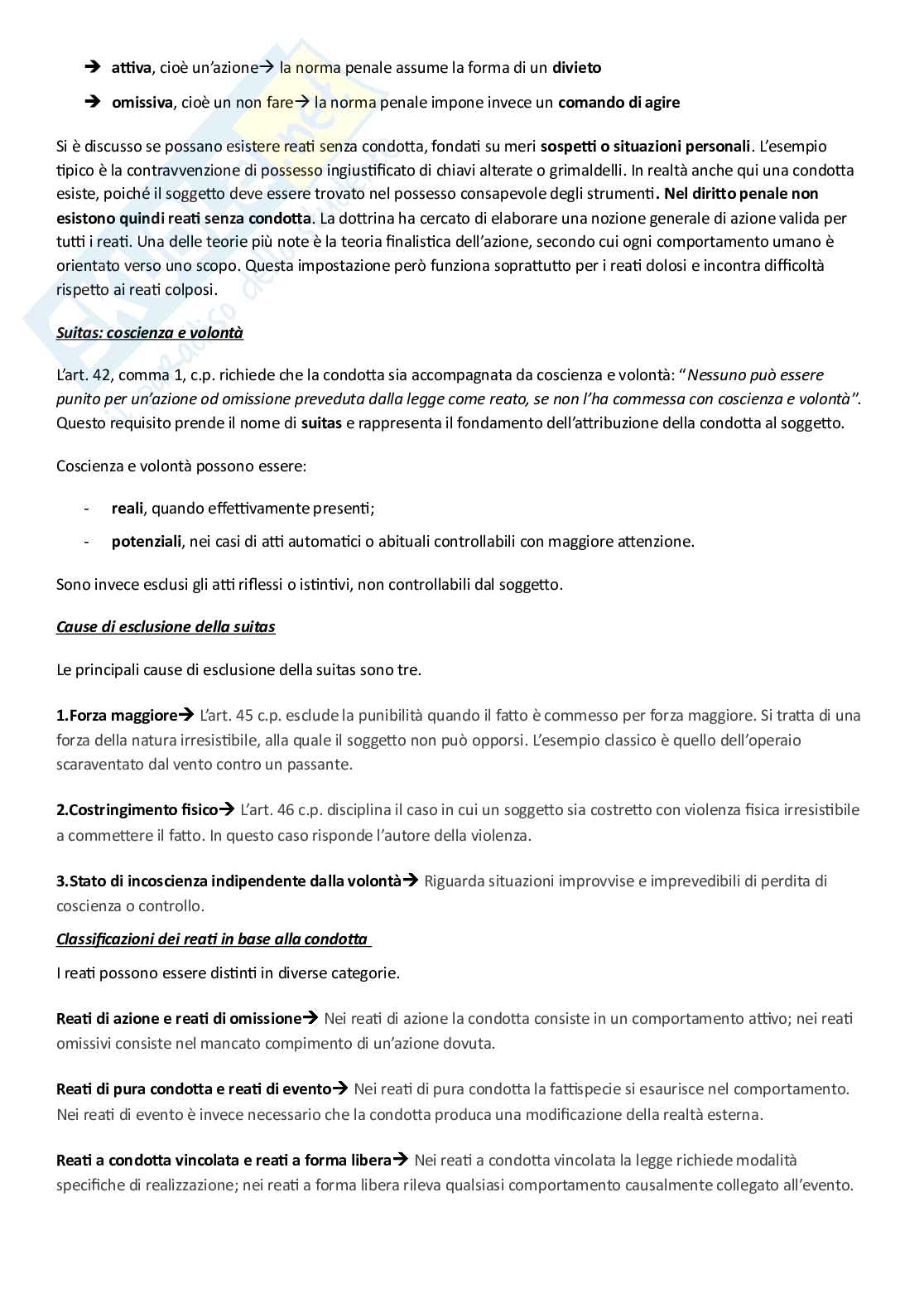 Riassunto esame Diritto penale I, Prof. Pelissero Marco, libro consigliato Manuale di diritto penale , Pelissero Pag. 26