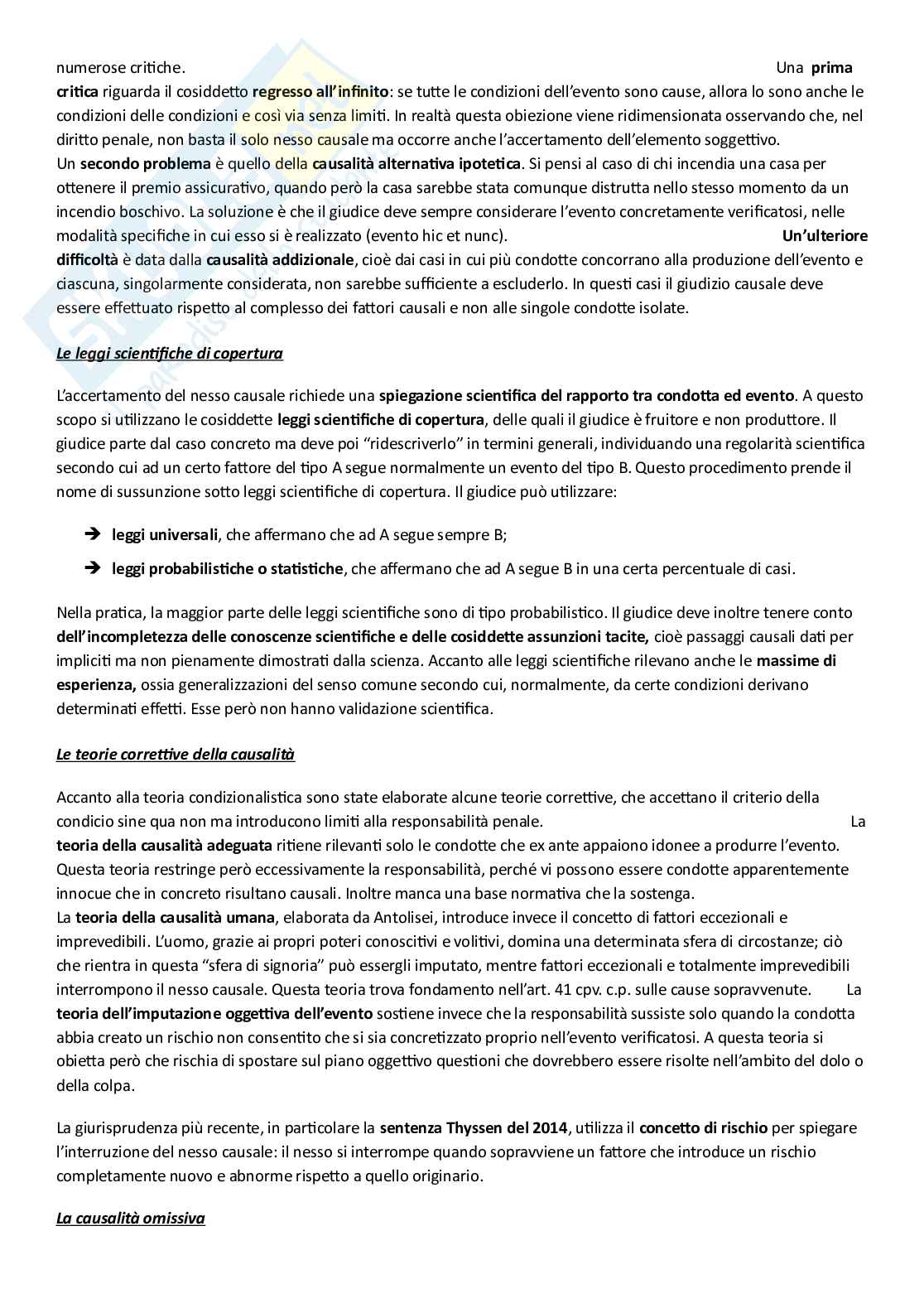 Riassunto esame Diritto penale I, Prof. Pelissero Marco, libro consigliato Manuale di diritto penale , Pelissero Pag. 31