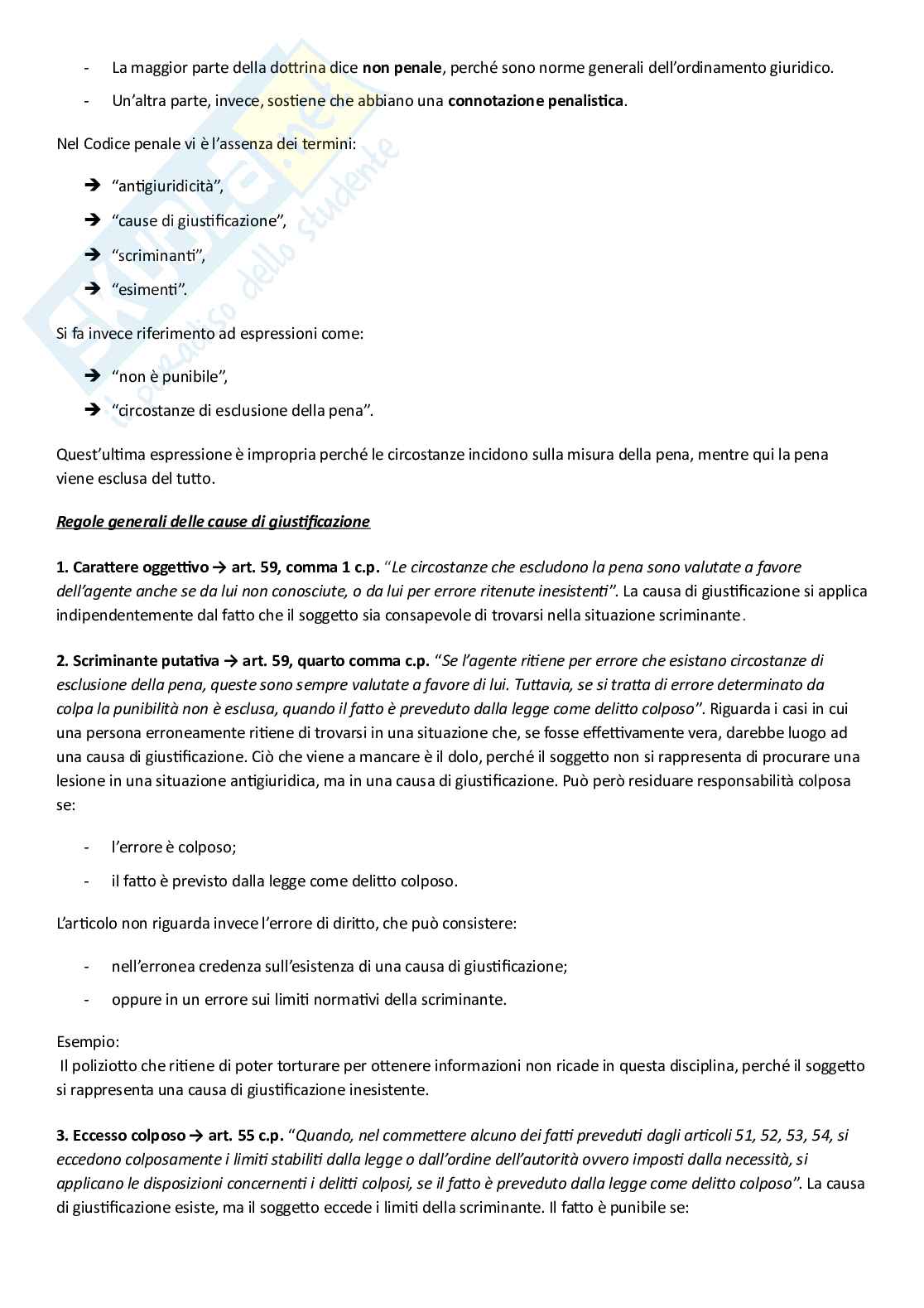 Riassunto esame Diritto penale I, Prof. Pelissero Marco, libro consigliato Manuale di diritto penale , Pelissero Pag. 36