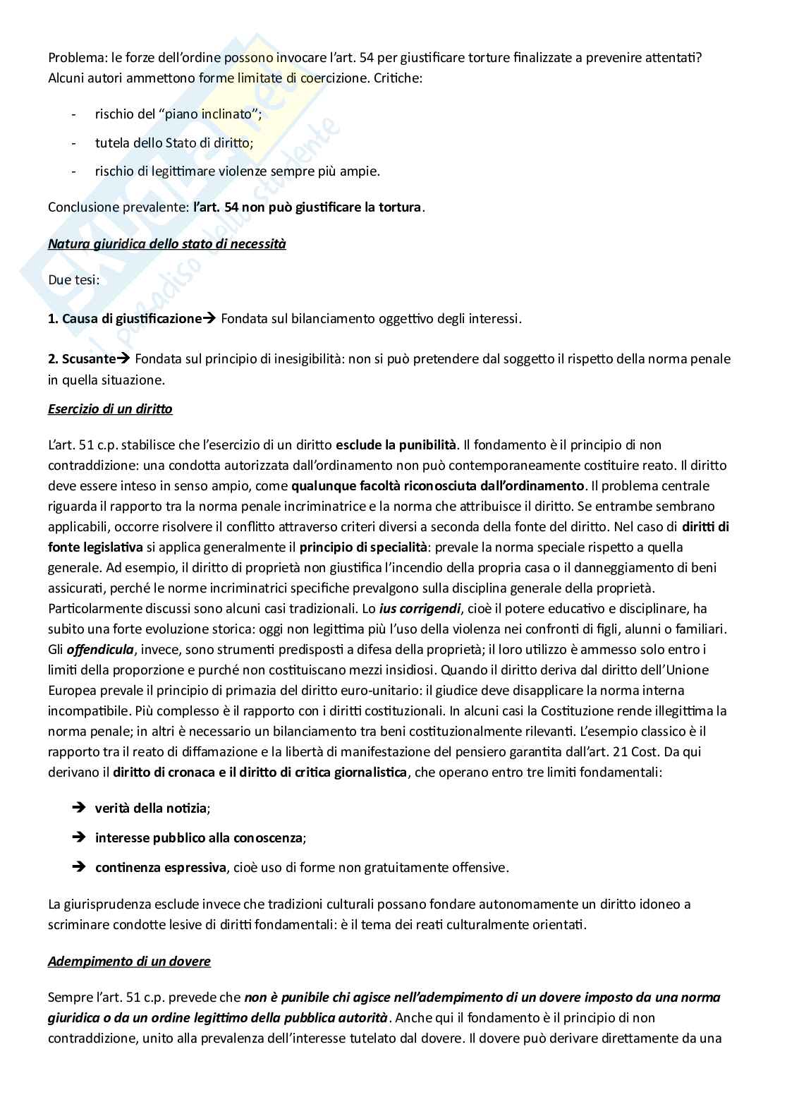 Riassunto esame Diritto penale I, Prof. Pelissero Marco, libro consigliato Manuale di diritto penale , Pelissero Pag. 41