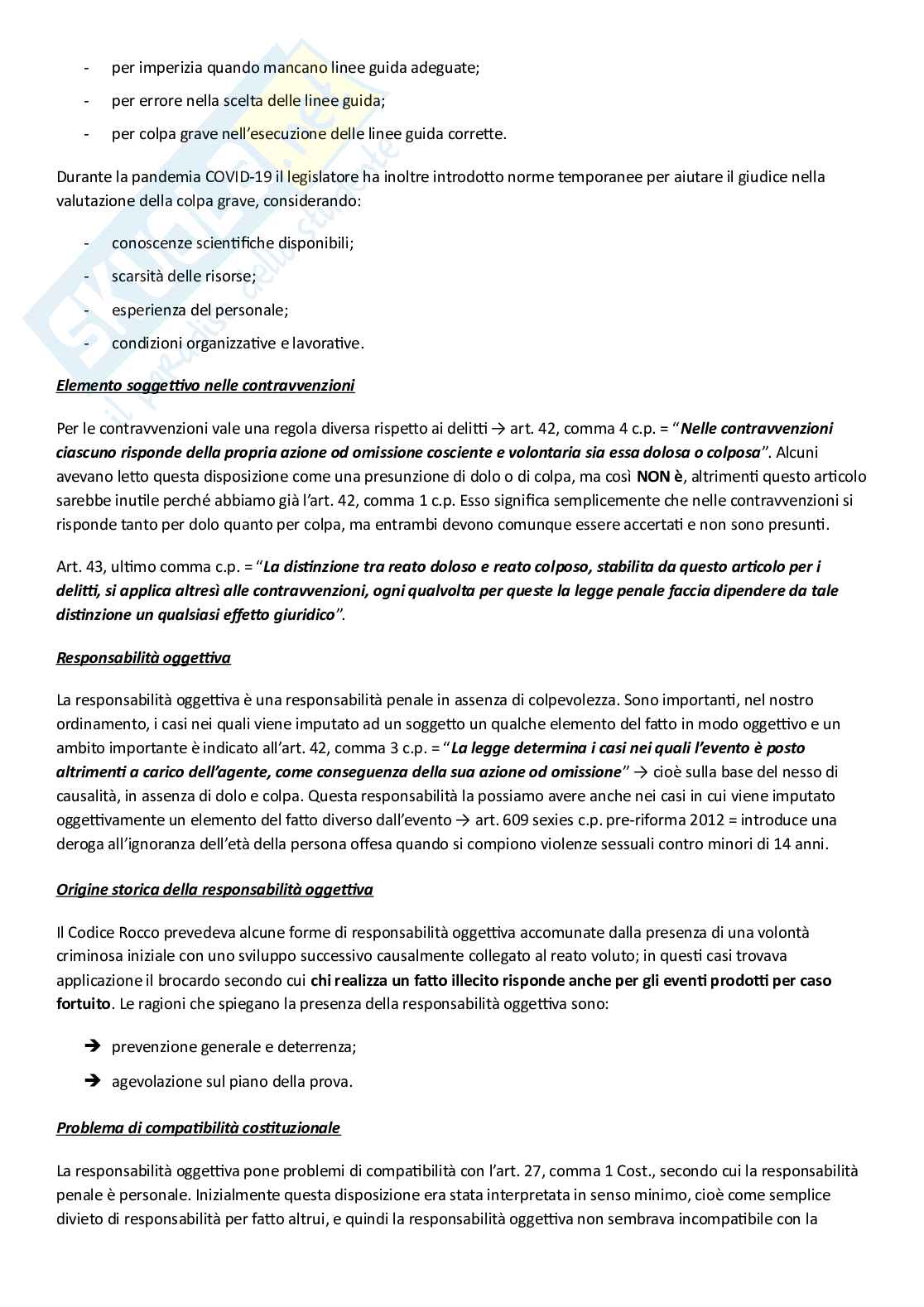 Riassunto esame Diritto penale I, Prof. Pelissero Marco, libro consigliato Manuale di diritto penale , Pelissero Pag. 51
