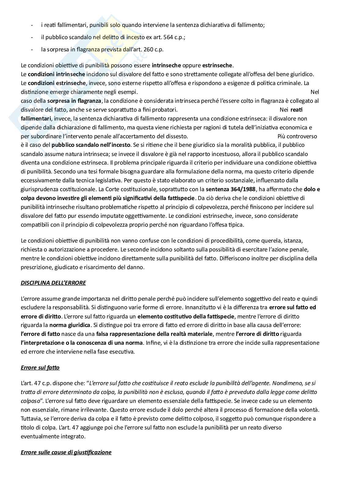 Riassunto esame Diritto penale I, Prof. Pelissero Marco, libro consigliato Manuale di diritto penale , Pelissero Pag. 56
