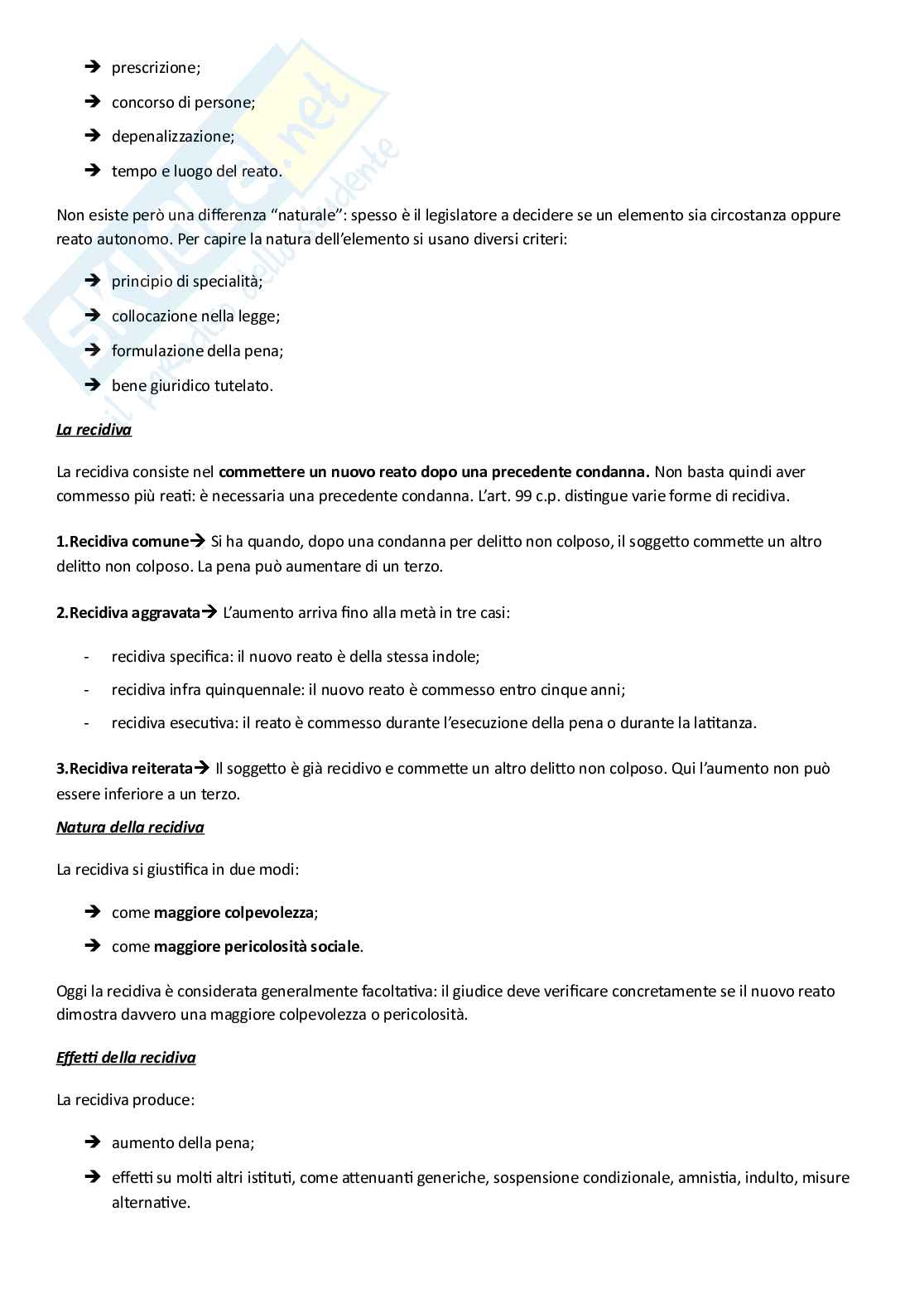 Riassunto esame Diritto penale I, Prof. Pelissero Marco, libro consigliato Manuale di diritto penale , Pelissero Pag. 66