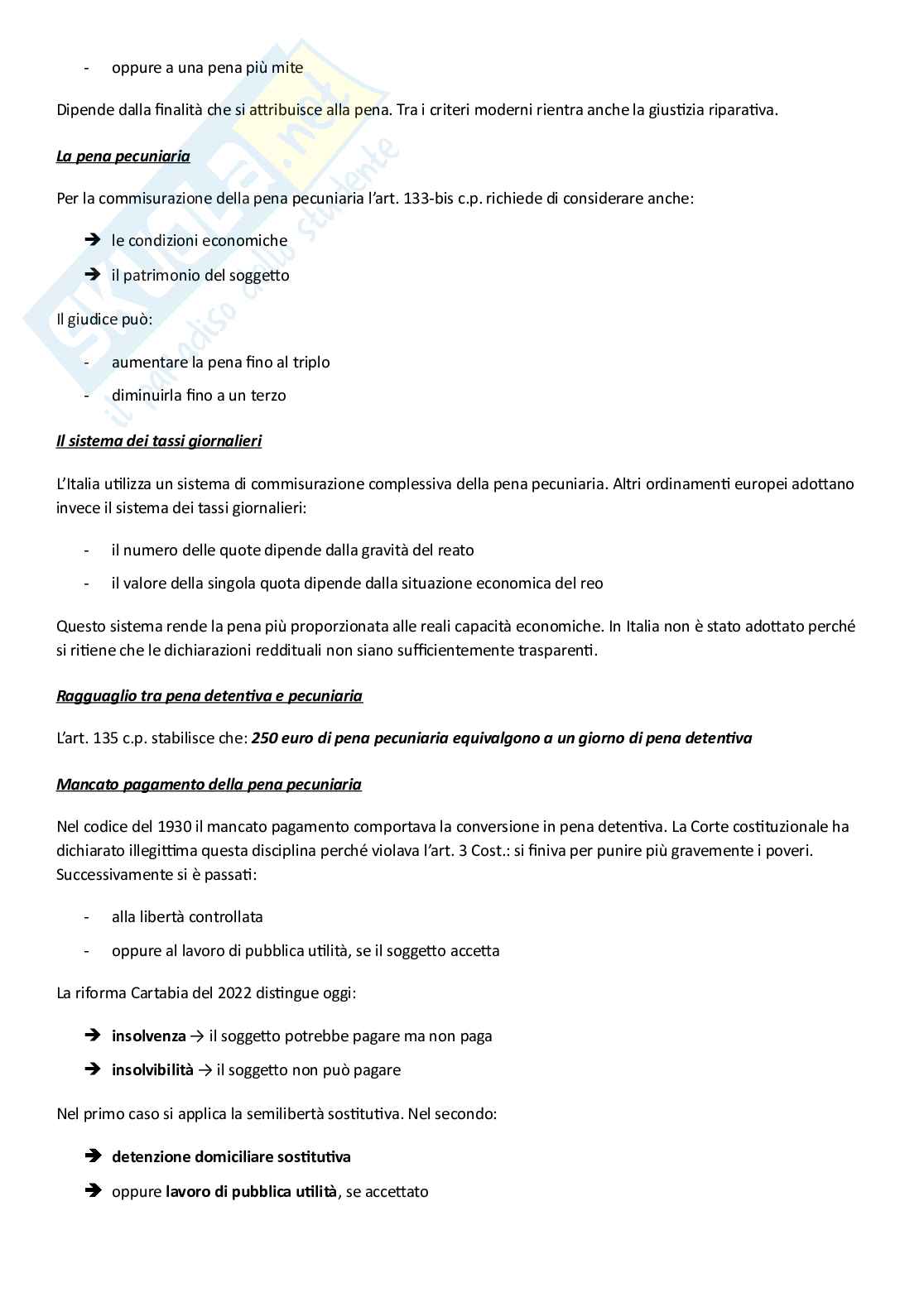 Riassunto esame Diritto penale I, Prof. Pelissero Marco, libro consigliato Manuale di diritto penale , Pelissero Pag. 81
