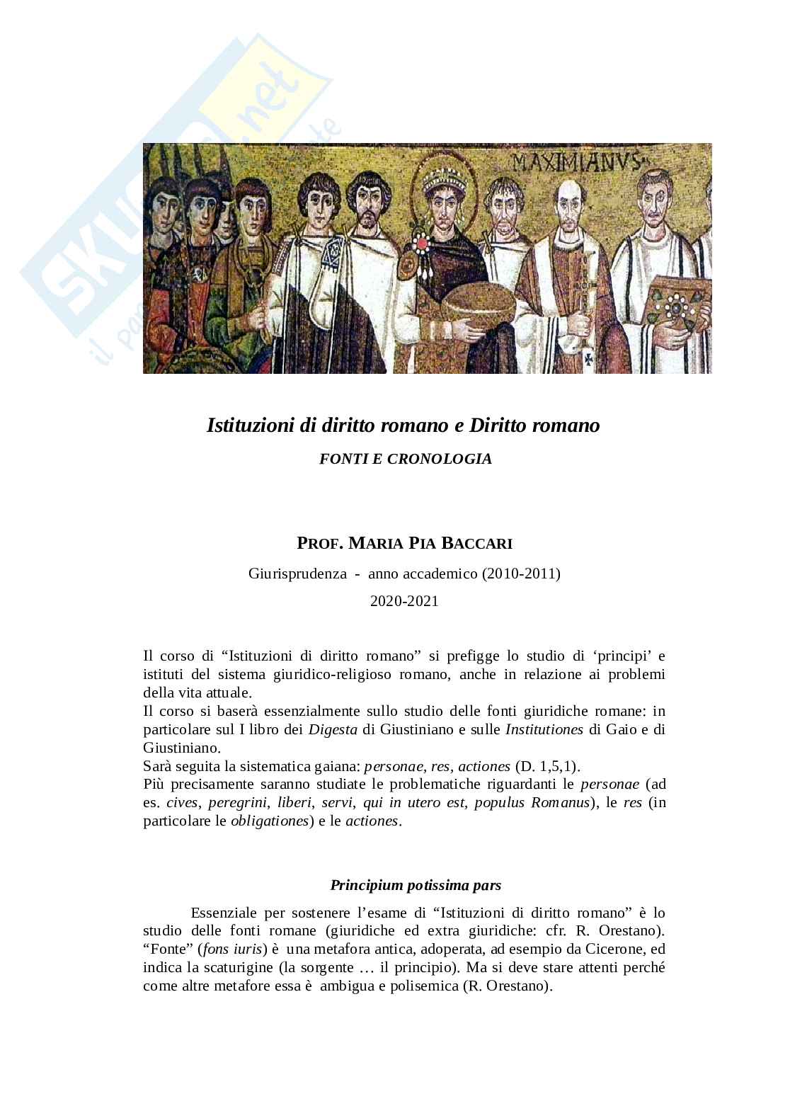 Relazione prima parte corso di Diritto civile Pag. 1