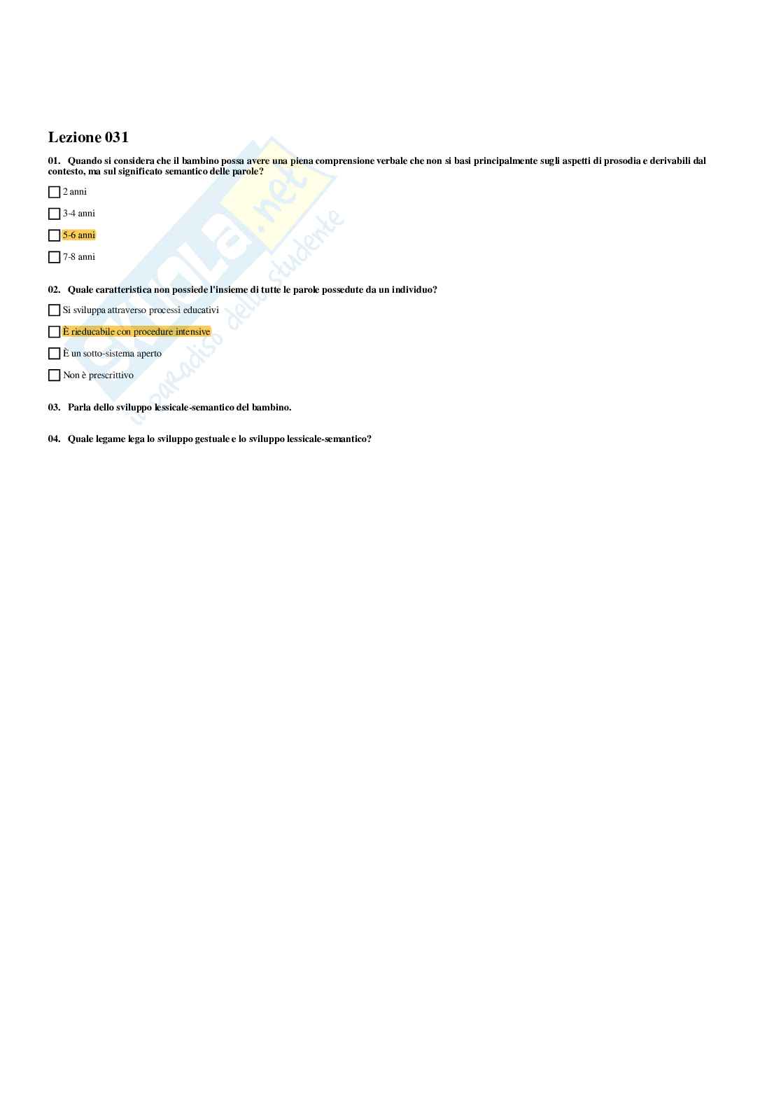 Paniere di Psicologia dello sviluppo e psicologia dell'educazione - Risposte multiple (2026) Pag. 46