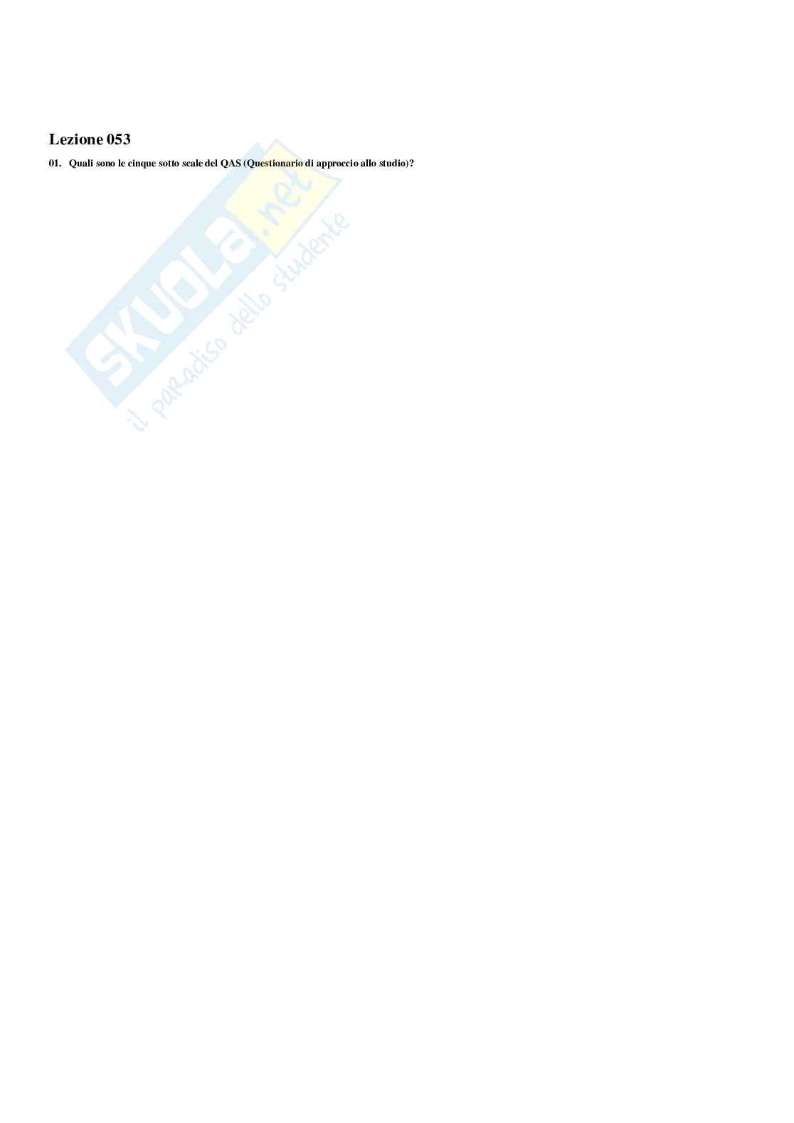 Paniere di Psicologia dello sviluppo e psicologia dell'educazione - Risposte multiple (2026) Pag. 76