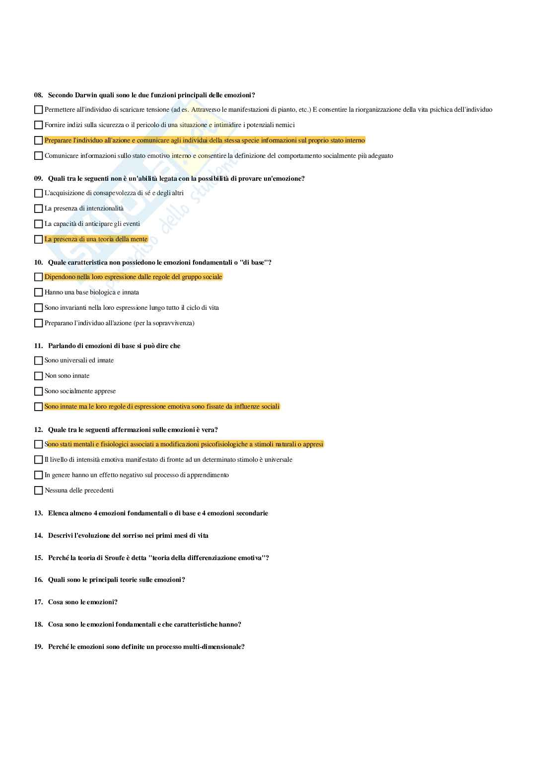 Paniere di Psicologia dello sviluppo e psicologia dell'educazione - Risposte multiple (2026) Pag. 81