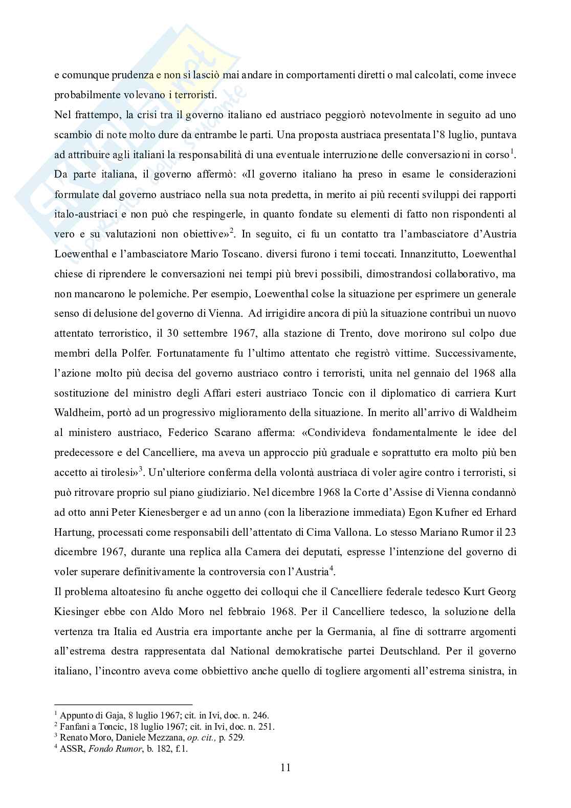 Gestione della politica estera di Aldo Moro Pag. 11