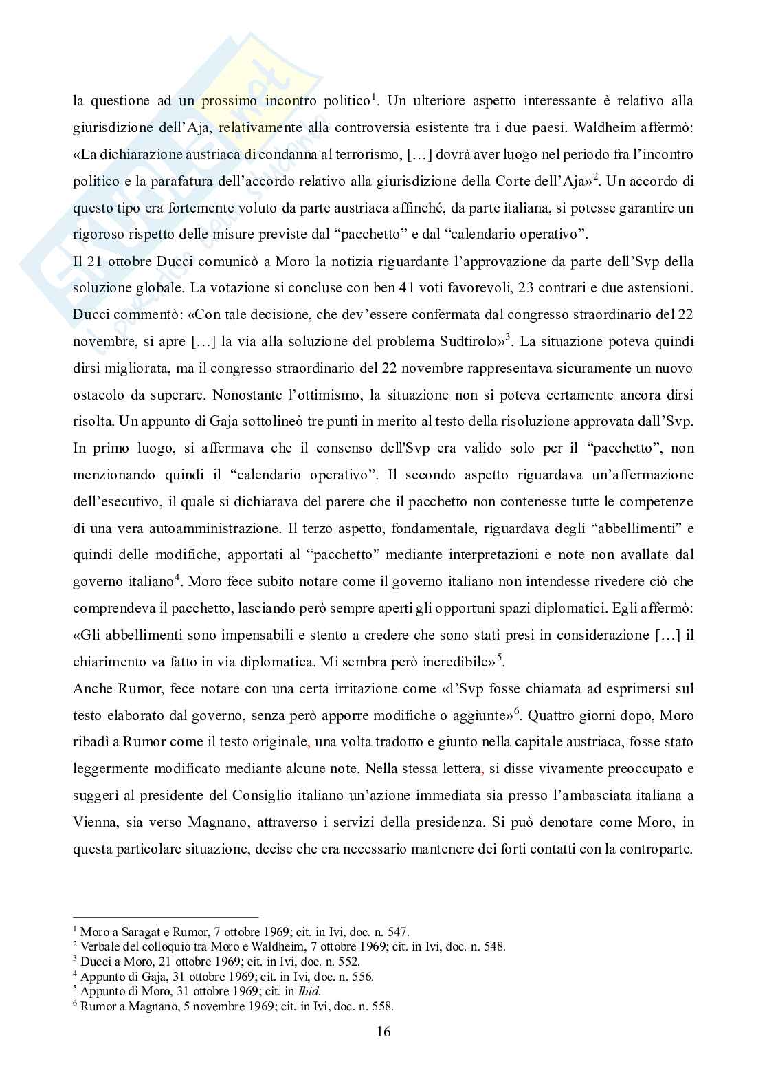 Gestione della politica estera di Aldo Moro Pag. 16