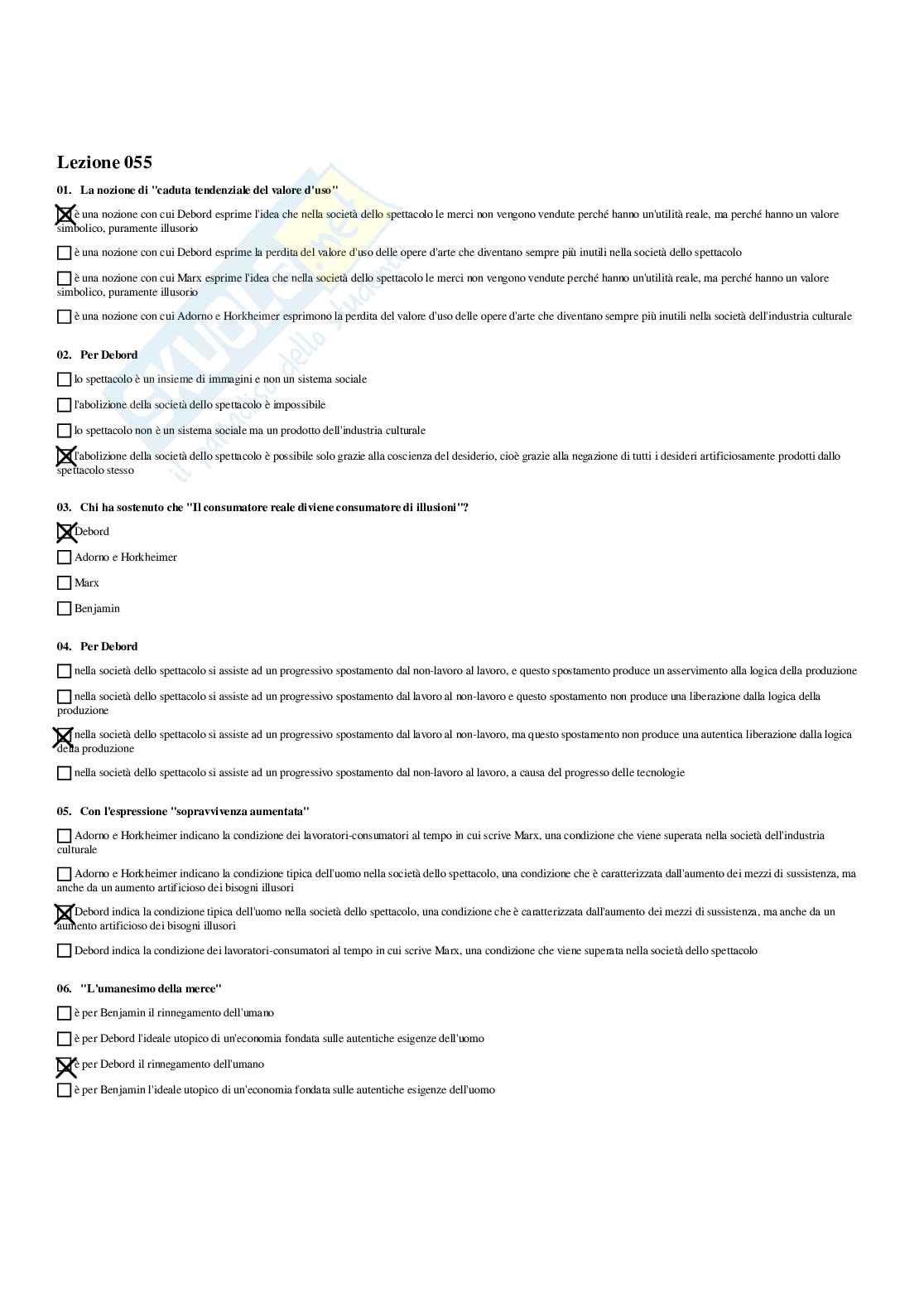 Paniere Estetica della comunicazione -  risposte multiple Pag. 76