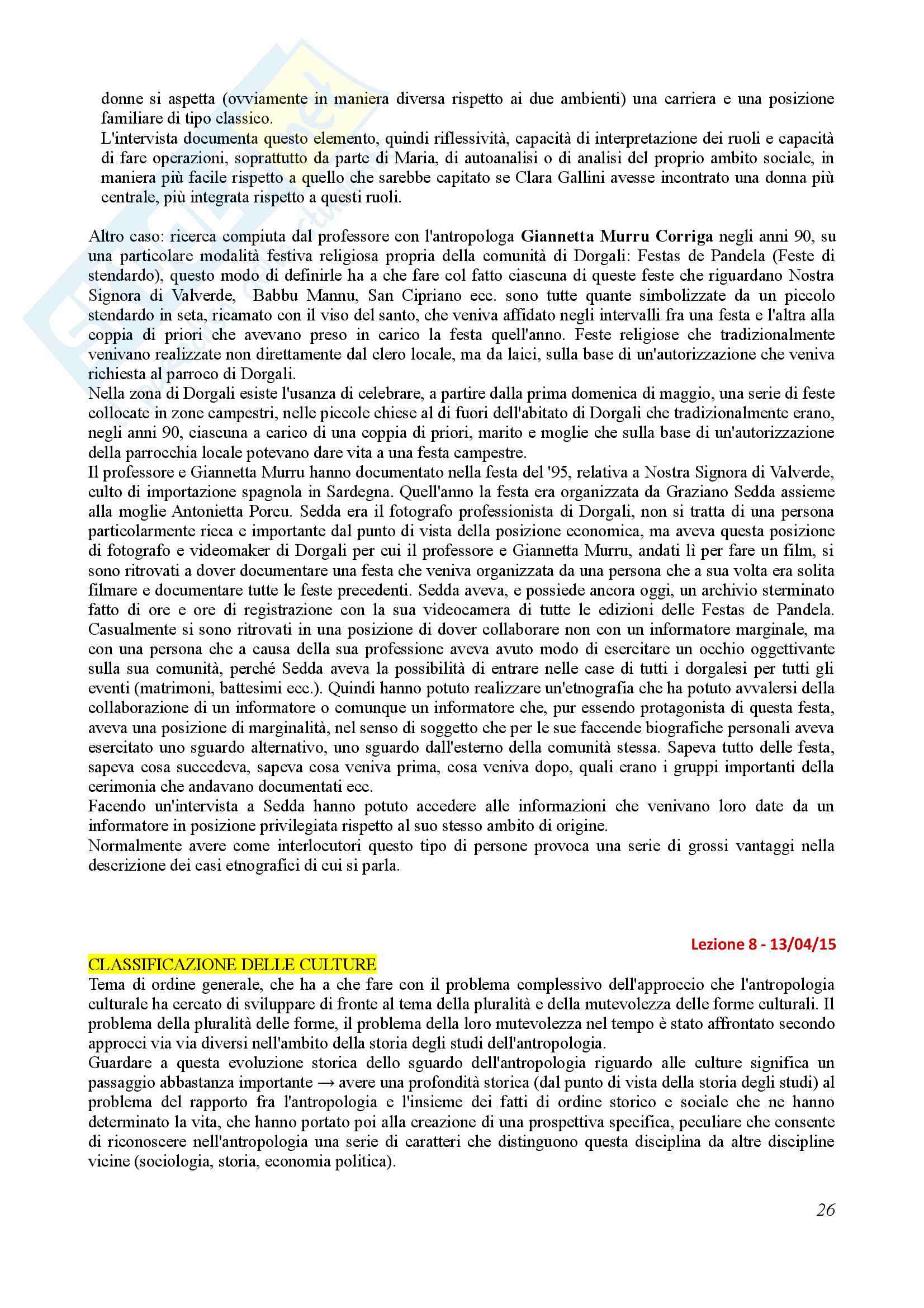 Appunti lezioni Antropologia culturale prof. Tiragallo Pag. 26