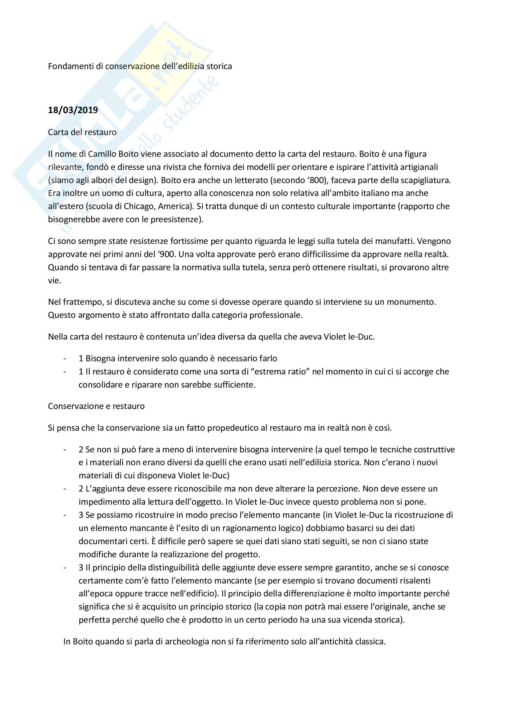 Appunti di Restauro Pag. 1