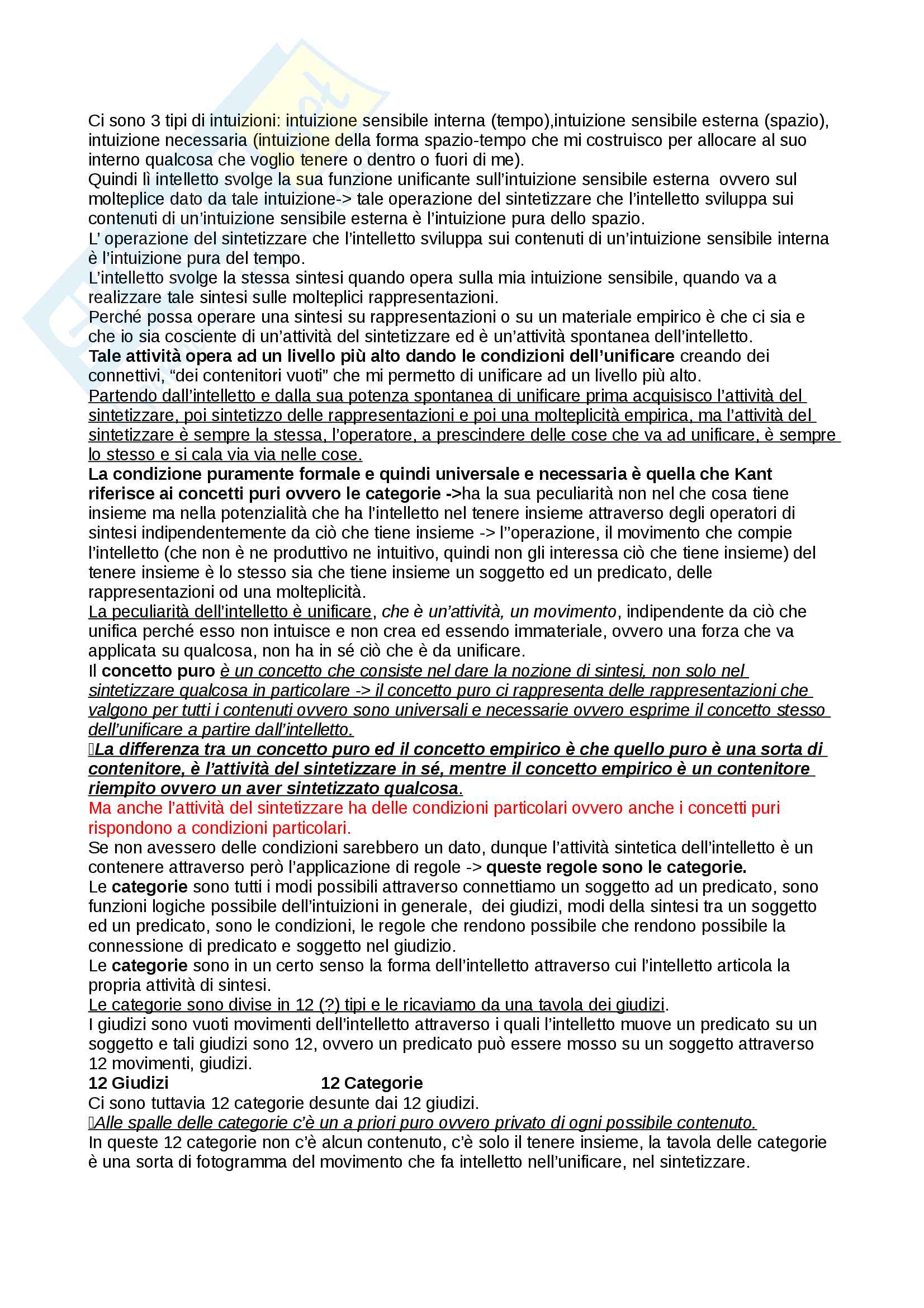 Critica Alla Ragion Pura Riassunto