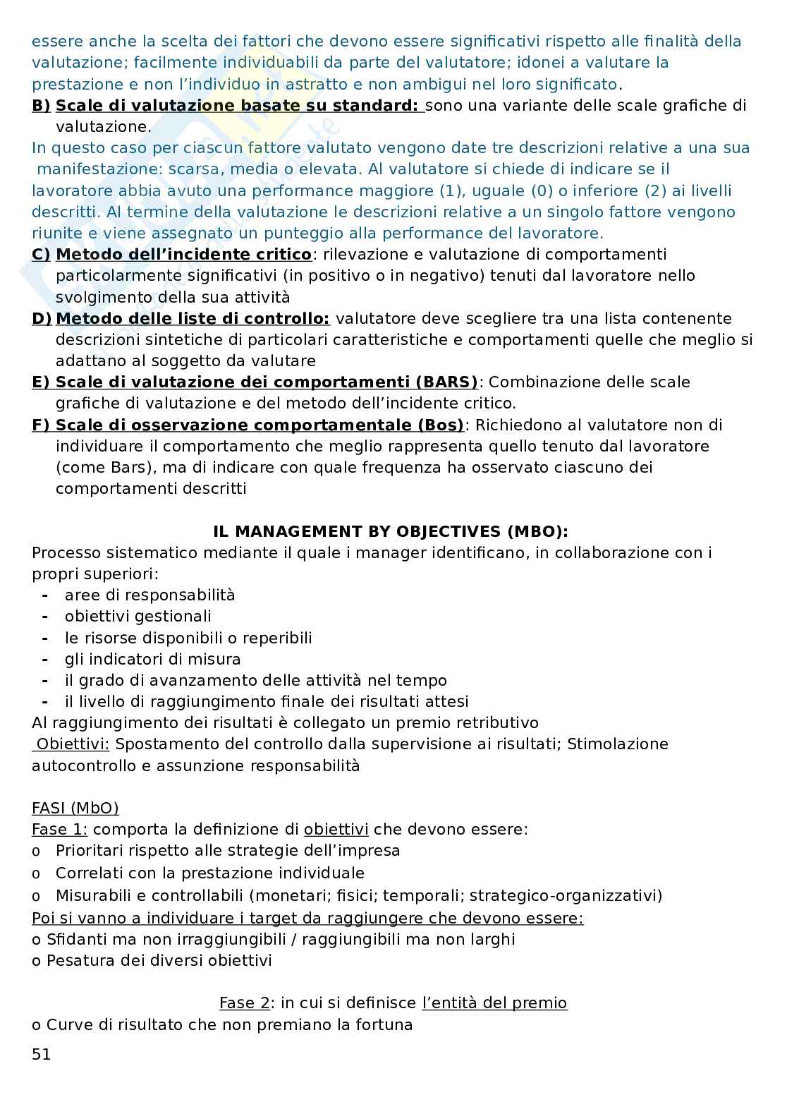 Organizzazione delle risorse umane Pag. 51