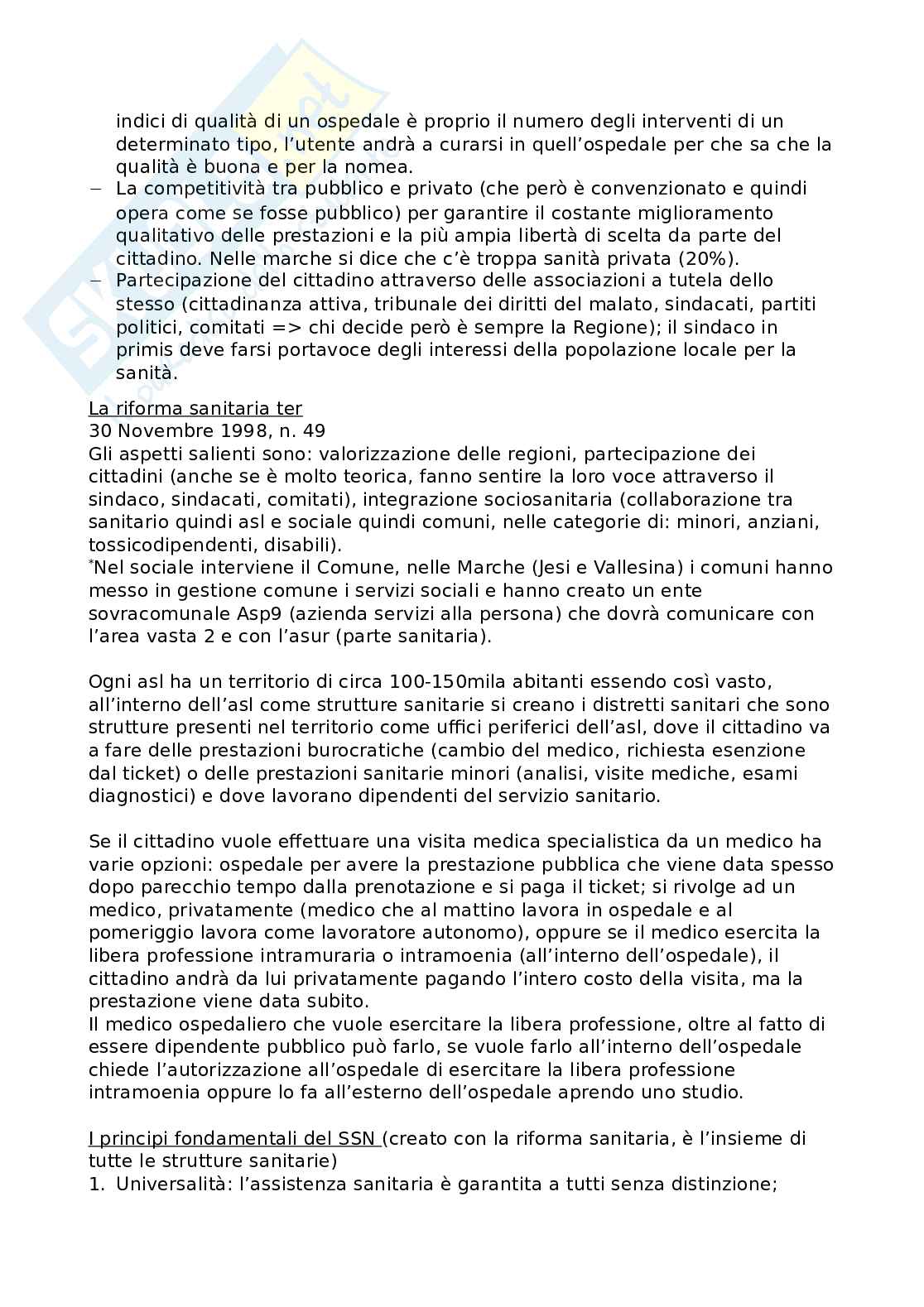 Servizio sanitario nazionale - Legislazione sanitaria Pag. 2