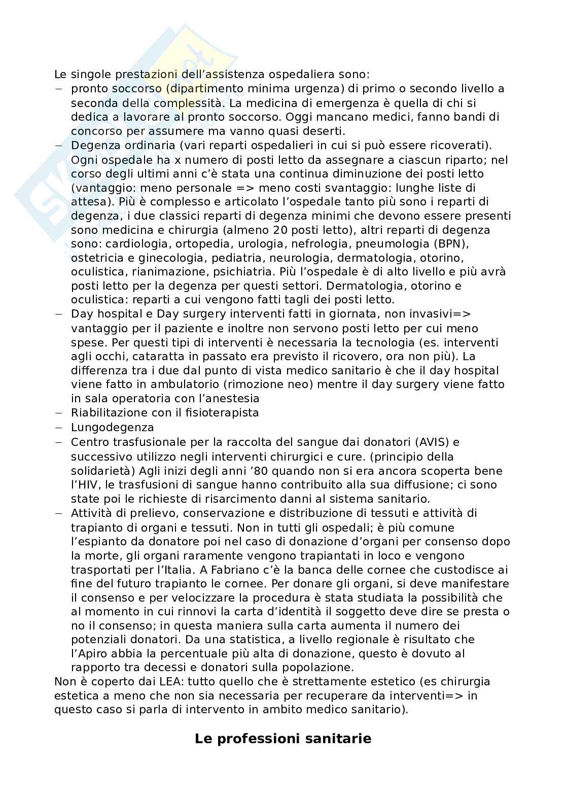 Servizio sanitario nazionale - Legislazione sanitaria Pag. 6