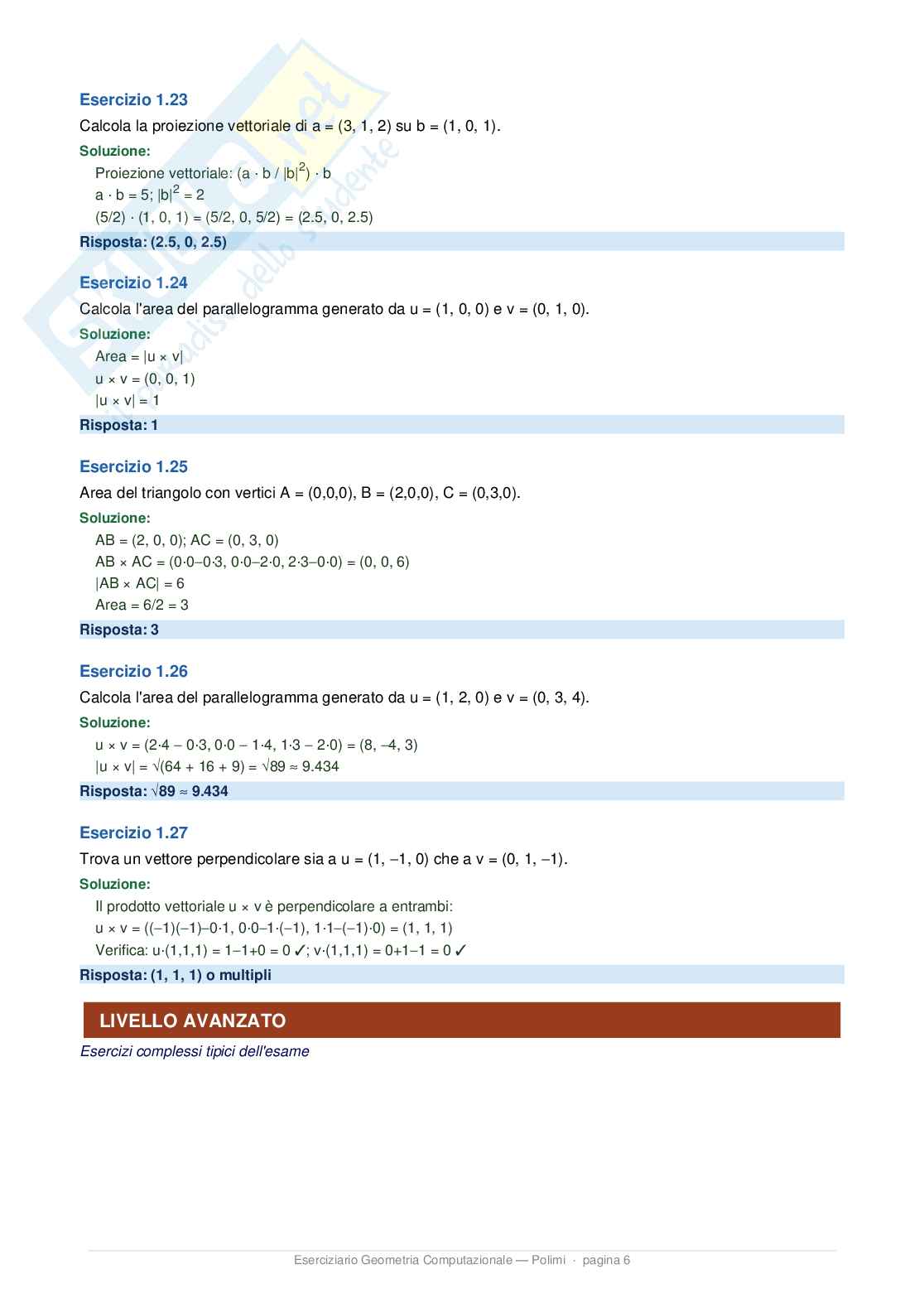 Eserciziario svolto Curve e superfici per il design Pag. 6