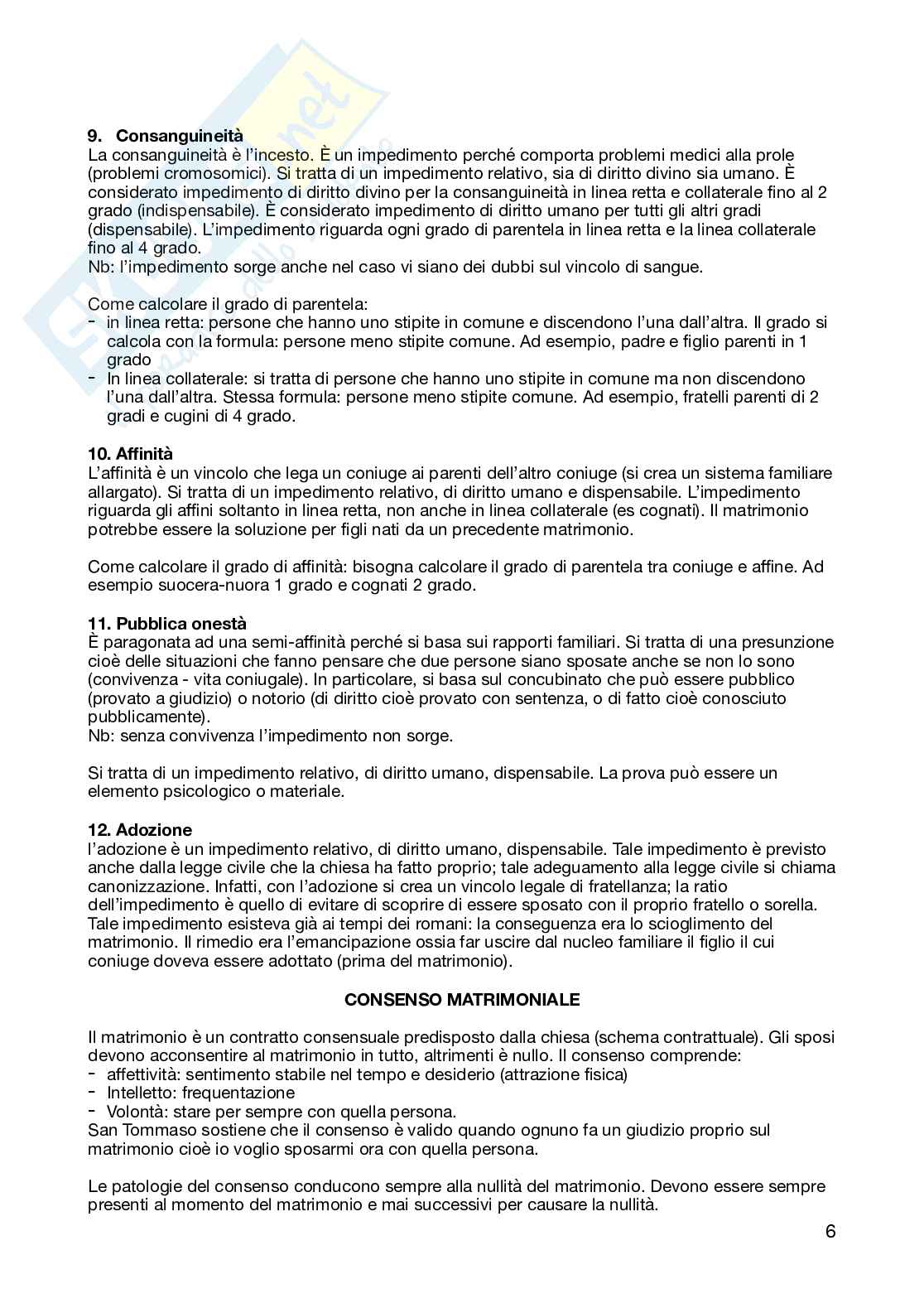Riassunto esame Diritto ecclesiastico, Prof. Ferrante Mario, libro consigliato Lezioni di diritto matrimoniale canonico, Ferrante Pag. 6