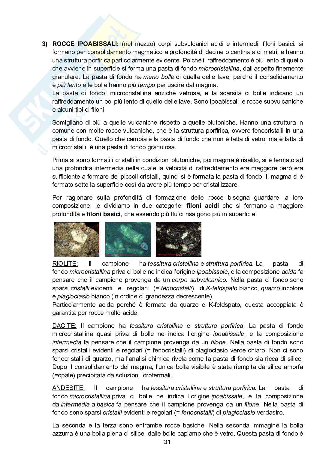 Appunti Geologia - modulo rocce Pag. 31