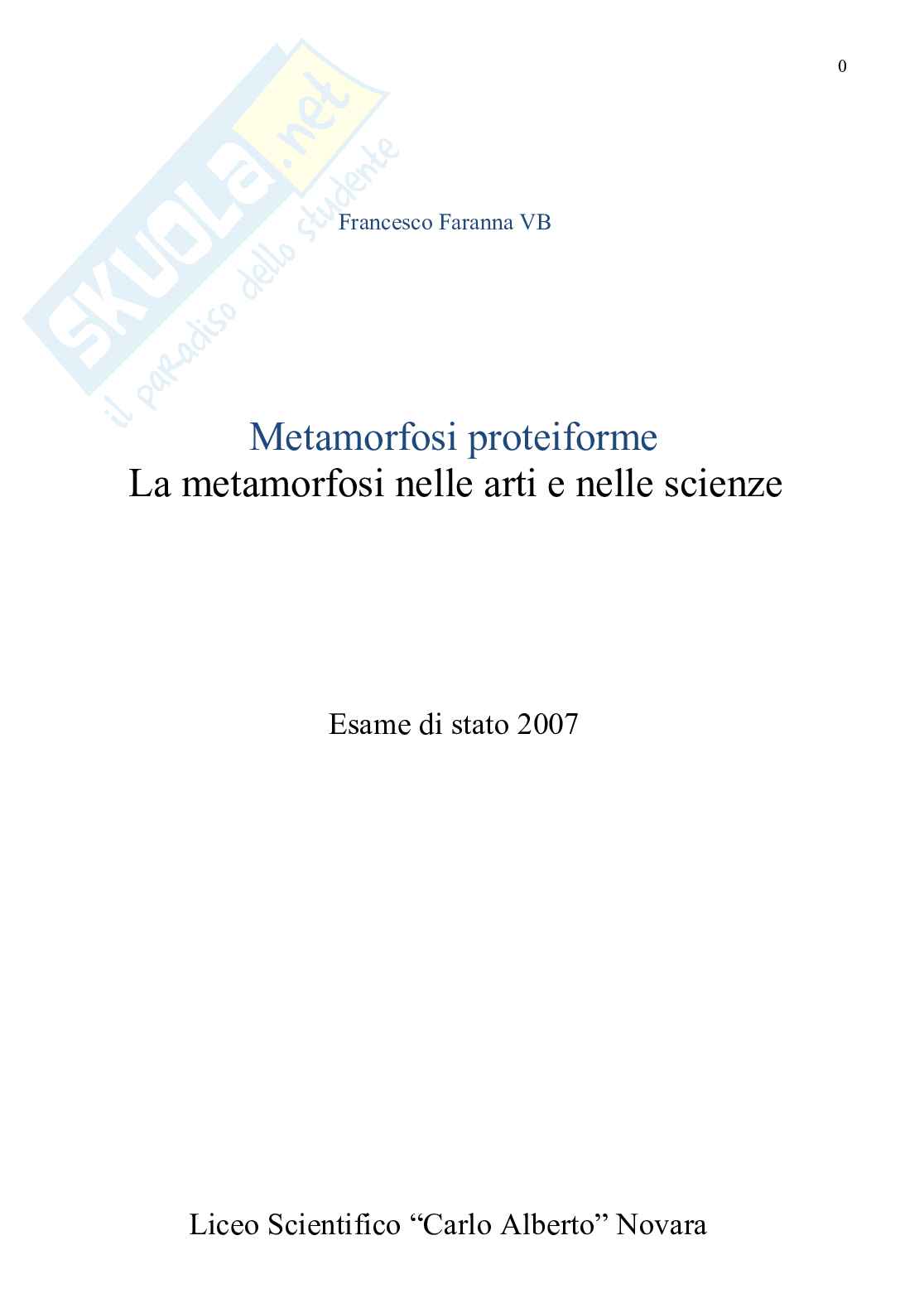 Metamorfosi proteiforme Pag. 1