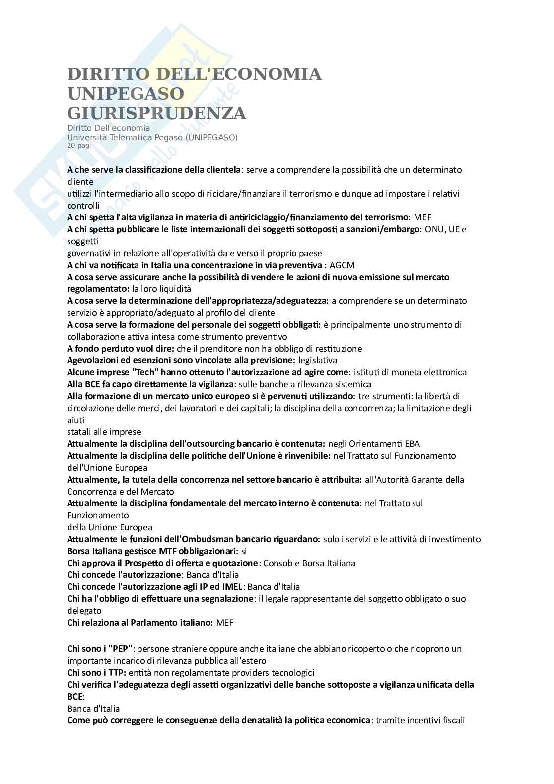 Paniere nuovo (2026) di Diritto dell’economia  Pag. 2